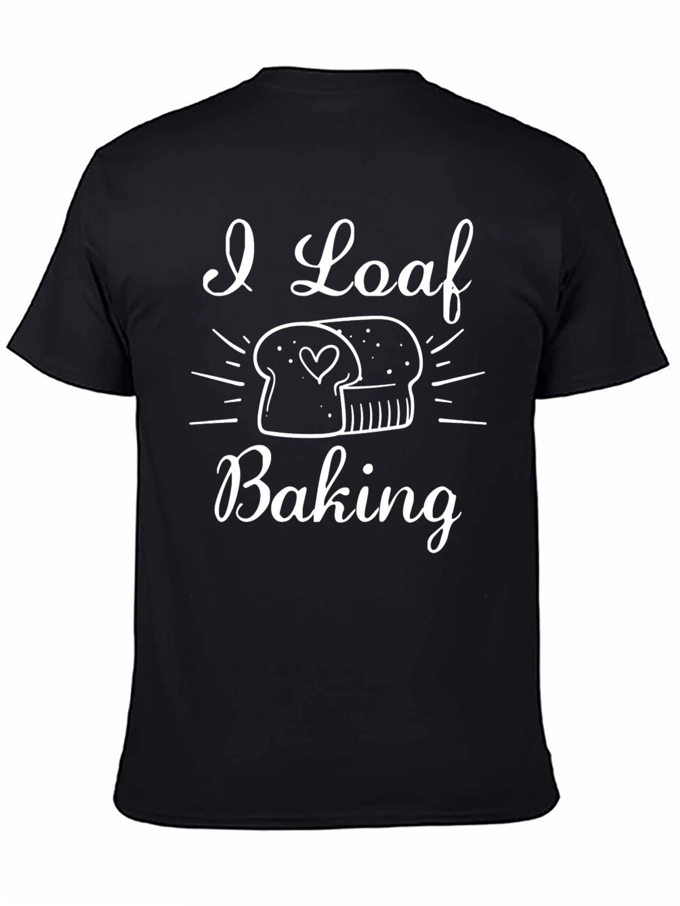 Black I Loaf Baking Funny T-Shirt - Baker Gift view 4