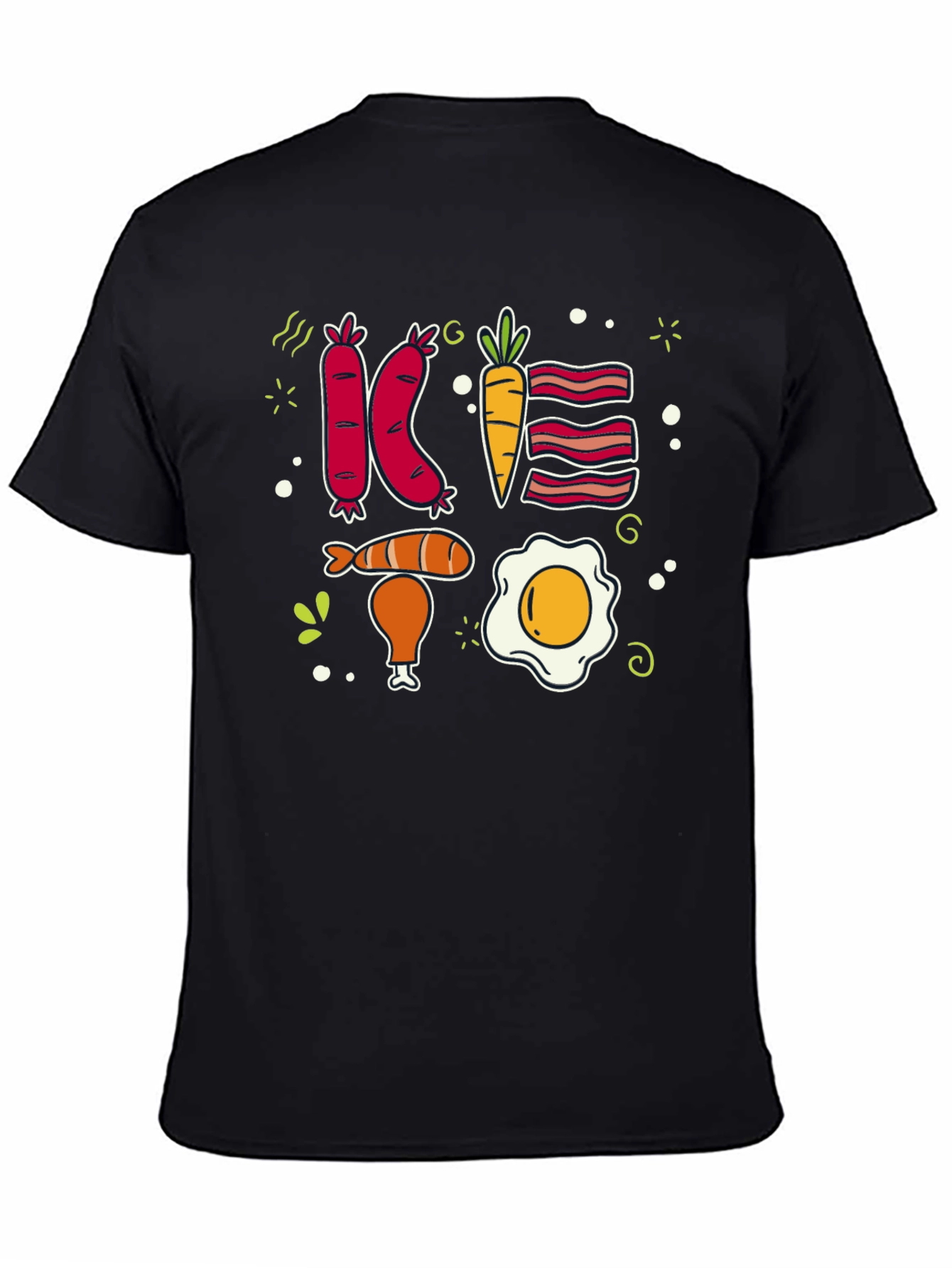 Black Breakfast Lover T-Shirt view 4