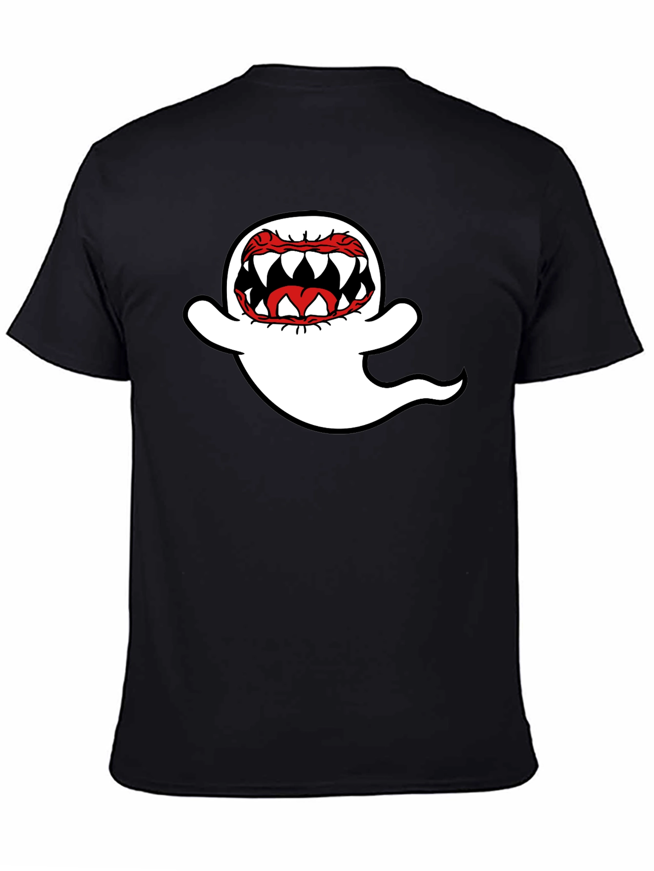 Black Ghost Graphic Black T-Shirt view 4