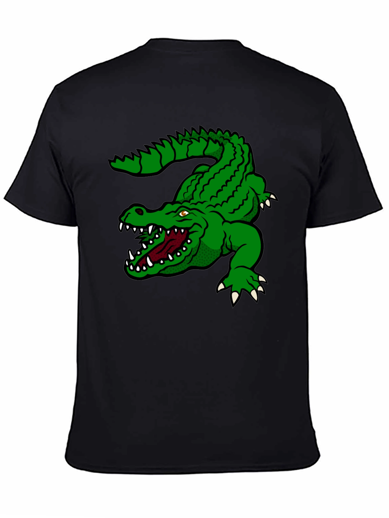 Black Green Alligator Graphic T-Shirt - Bold Style view 4