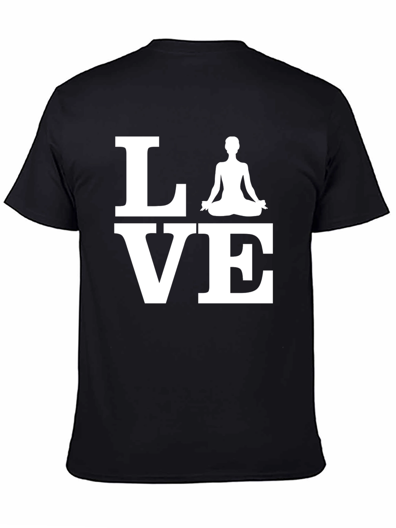 Black Yoga Love Graphic Tee - Meditate in Style! view 4