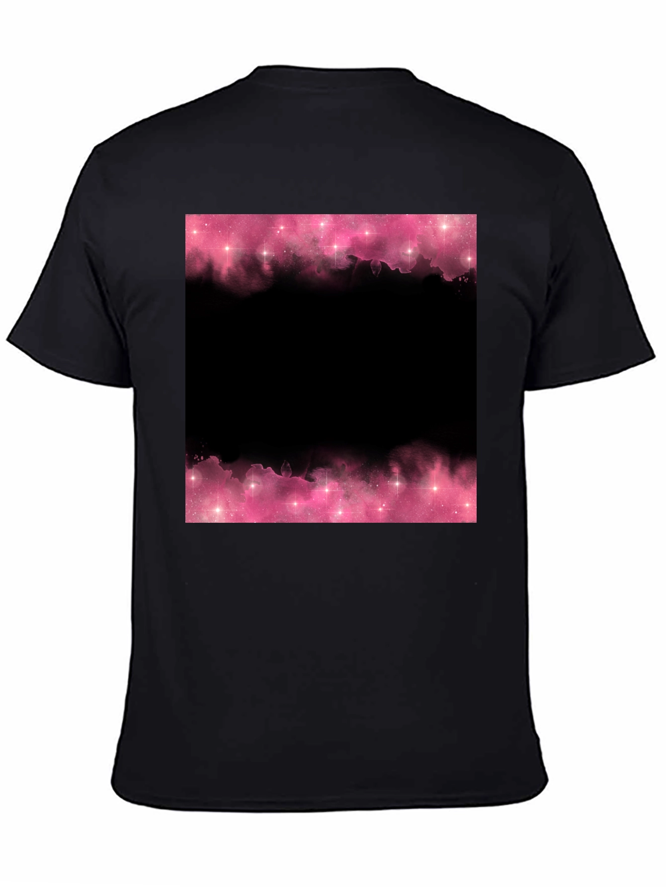 Black Pink Galaxy Black T-Shirt view 4