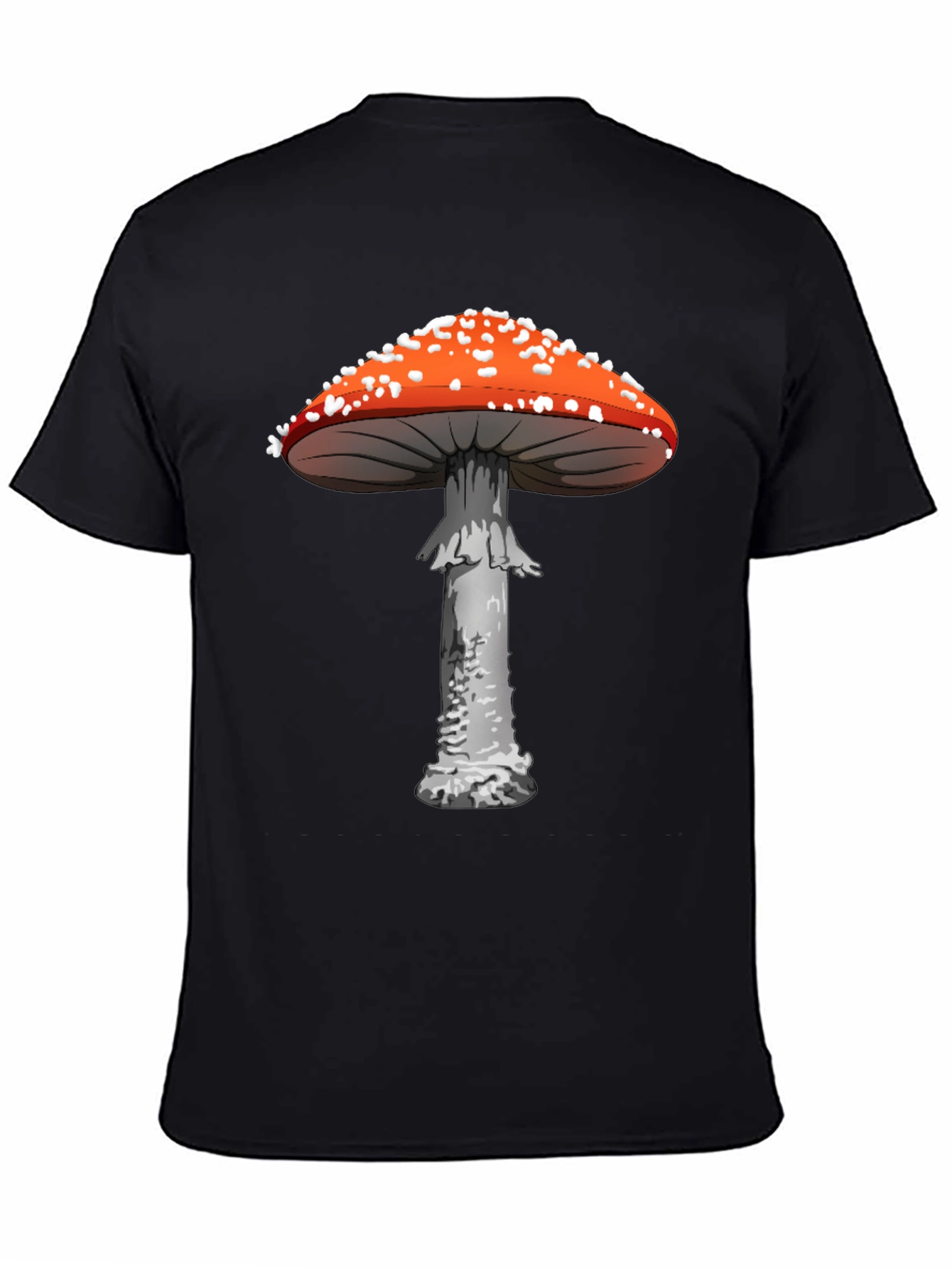 Black Mushroom Graphic Tee - Funky Novelty Print view 4