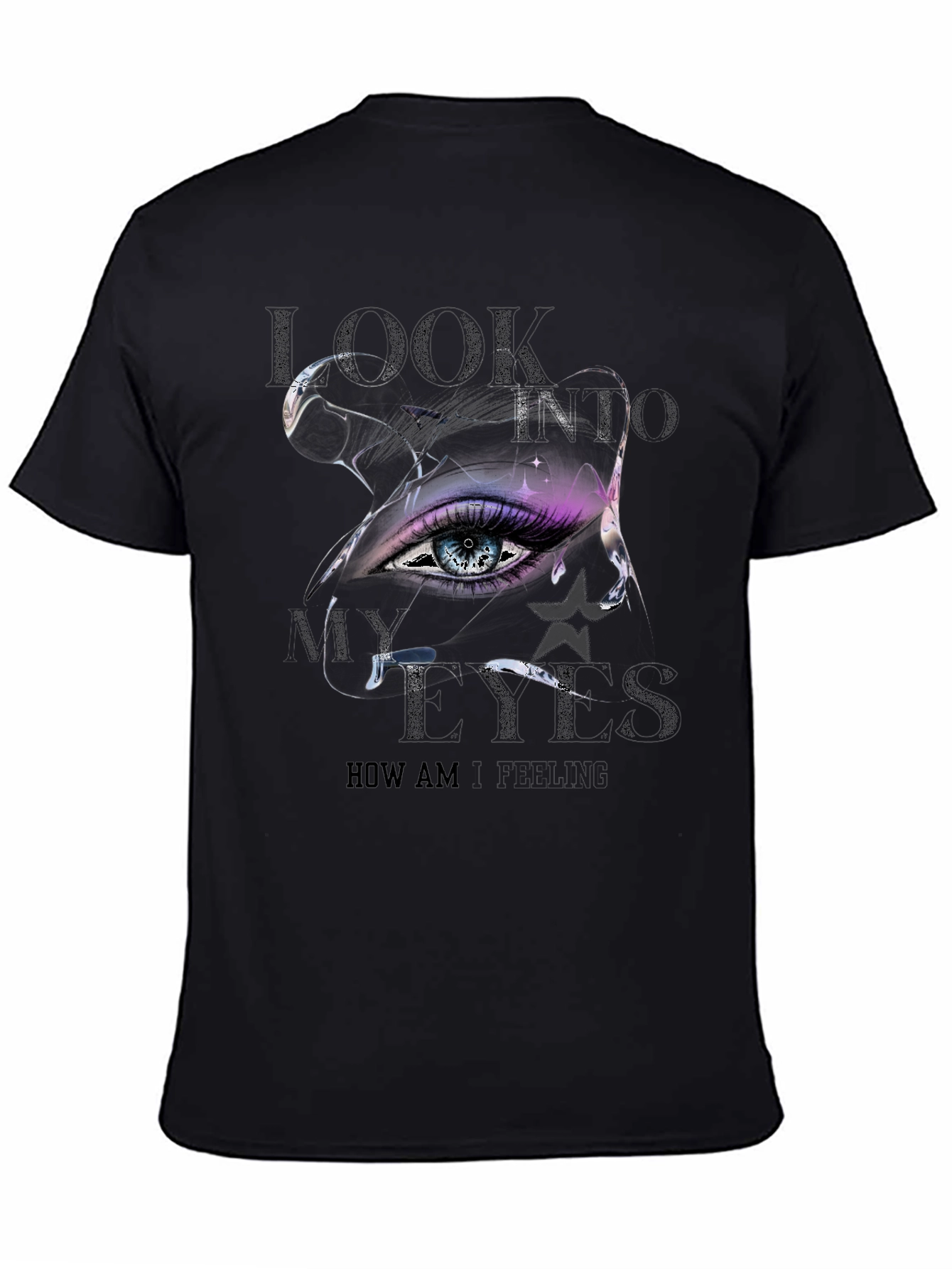 Black Eye Graphic T-Shirt - Look Into My Eyes Tee view 4