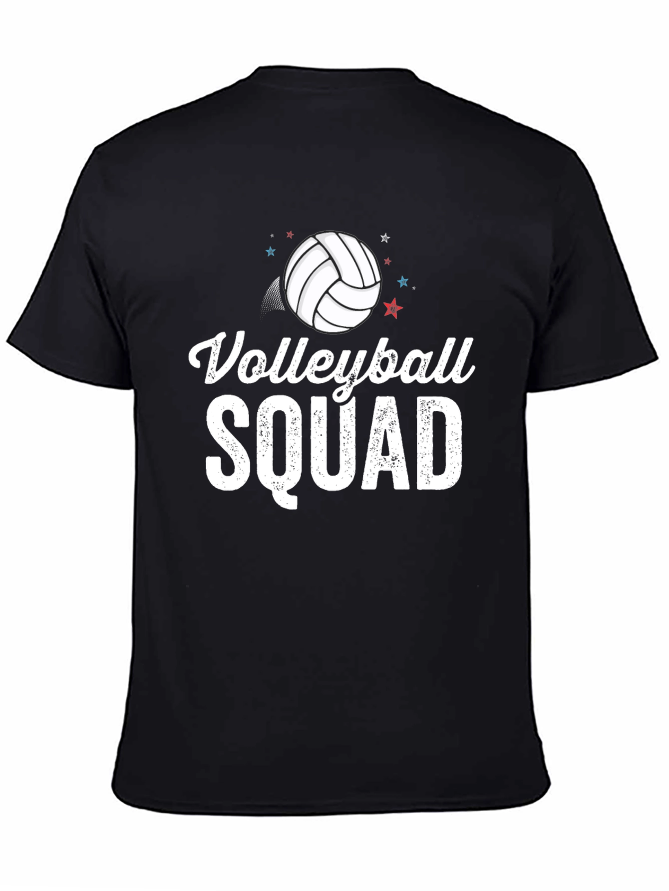 Black Volleyball Squad T-Shirt - Sporty Crew Neck Tee view 4
