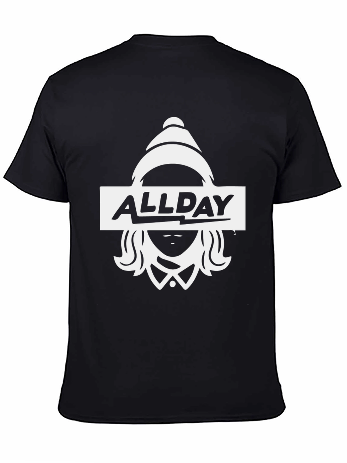 Black AllDay Graphic Tee - Black Cotton T-Shirt view 4