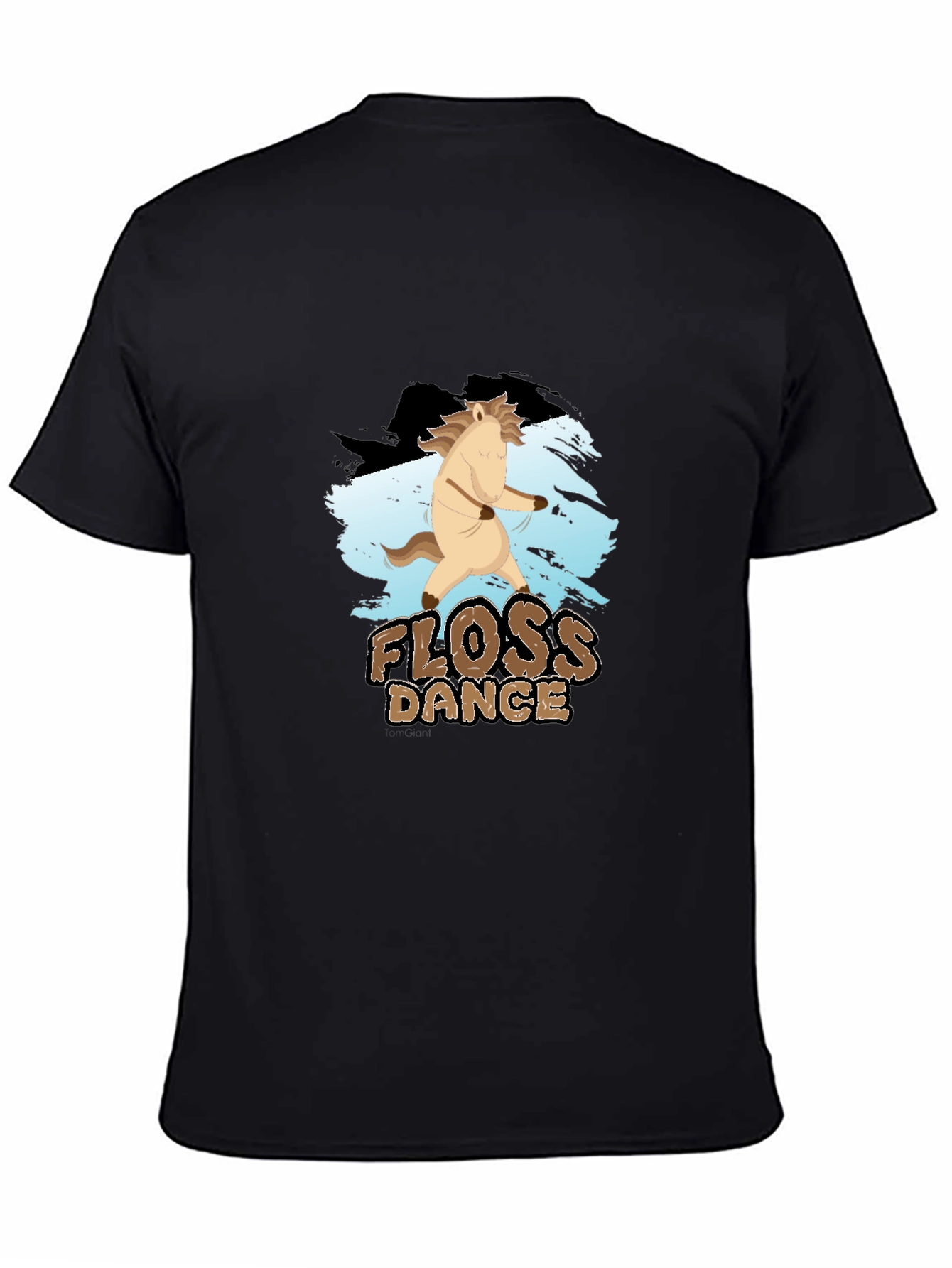 Black Floss Dance Horse T-Shirt, Funny Graphic Tee view 4