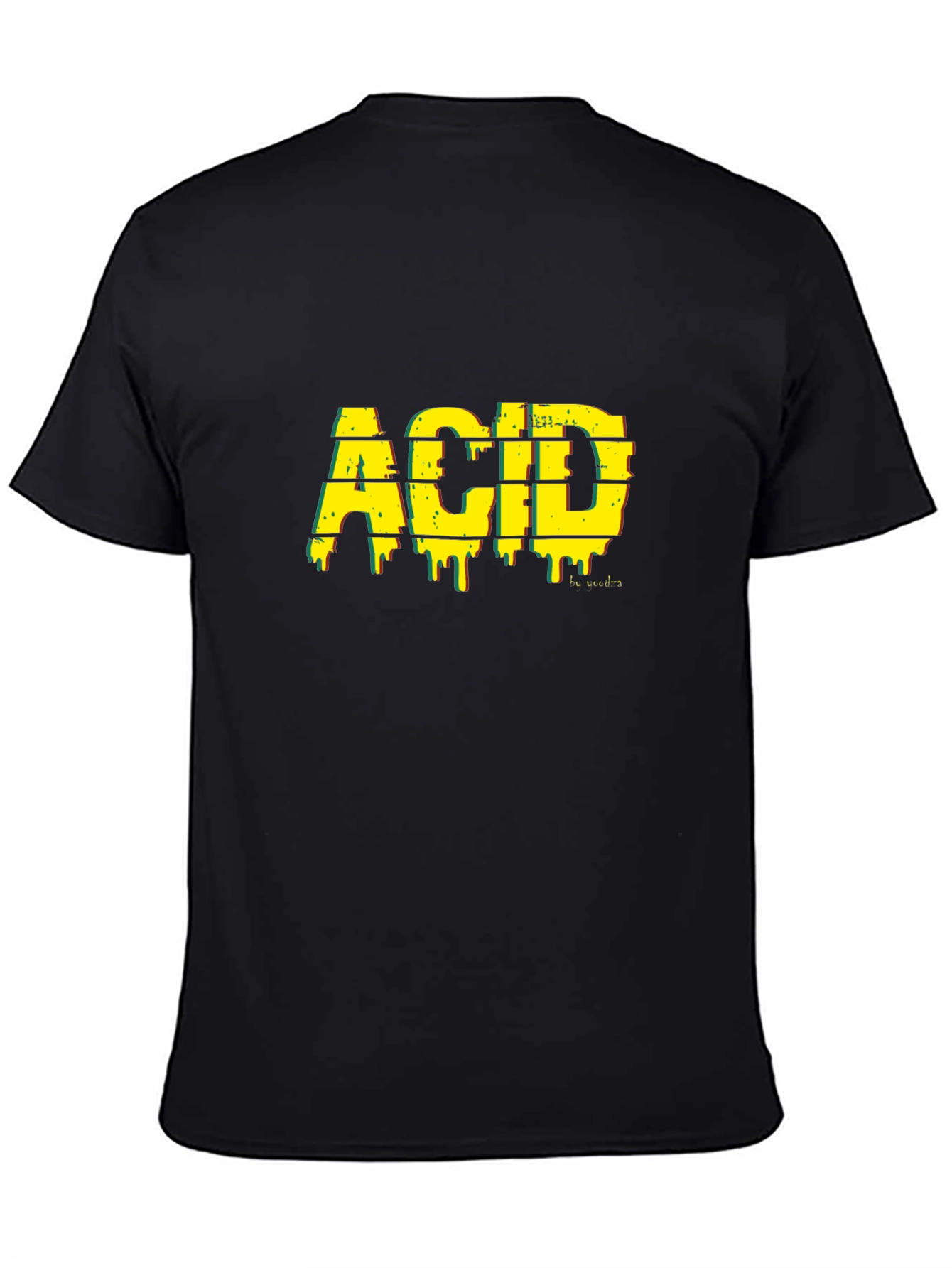 Black Acid Graphic Black Tee - Stylish Streetwear view 4