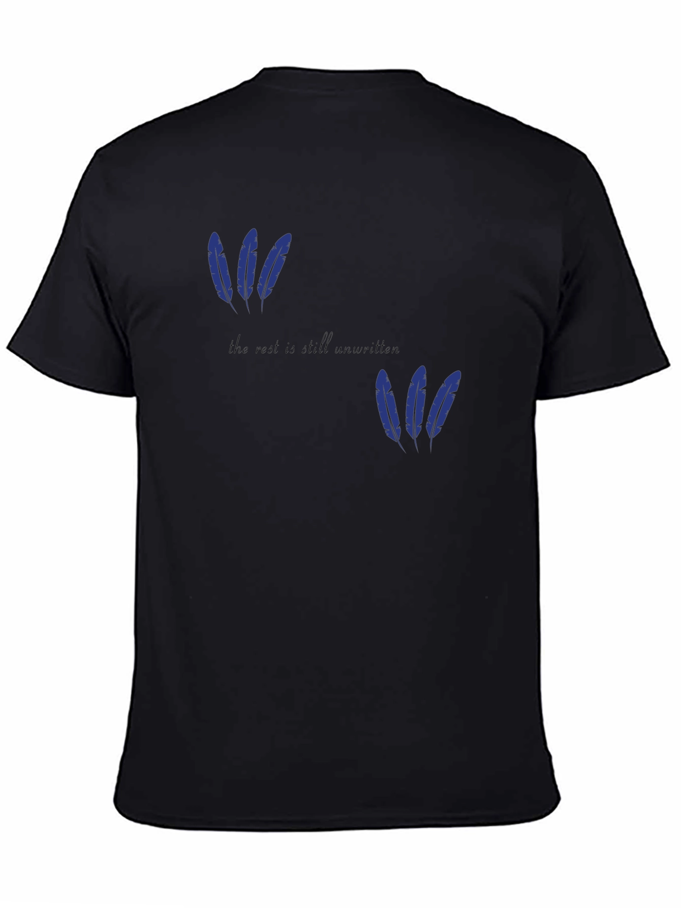 Black Feather Graphic T-Shirt - "The Rest is Still Unwritten" view 4