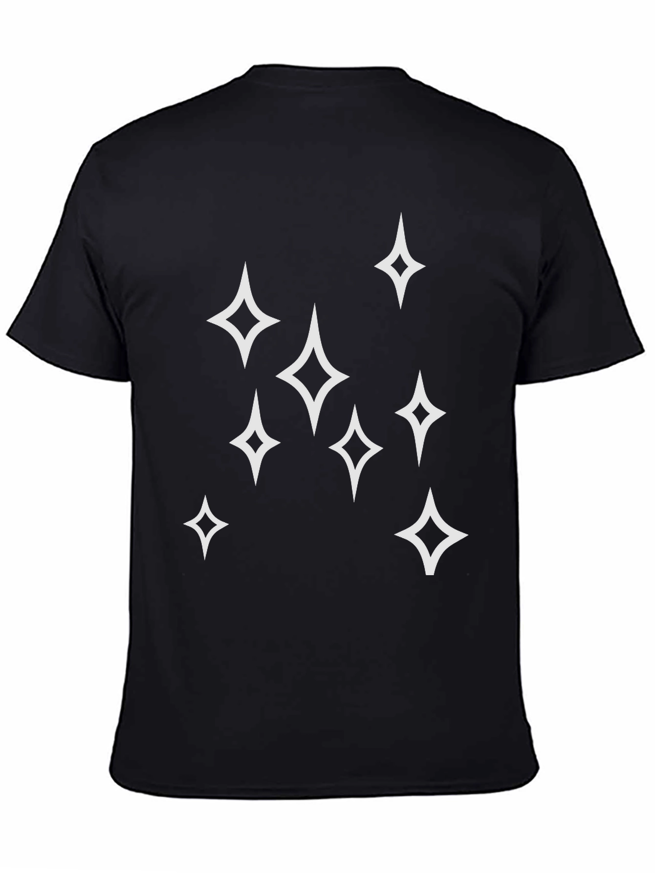Black Sparkle Star Graphic Tee - Men's Black T-Shirt view 4