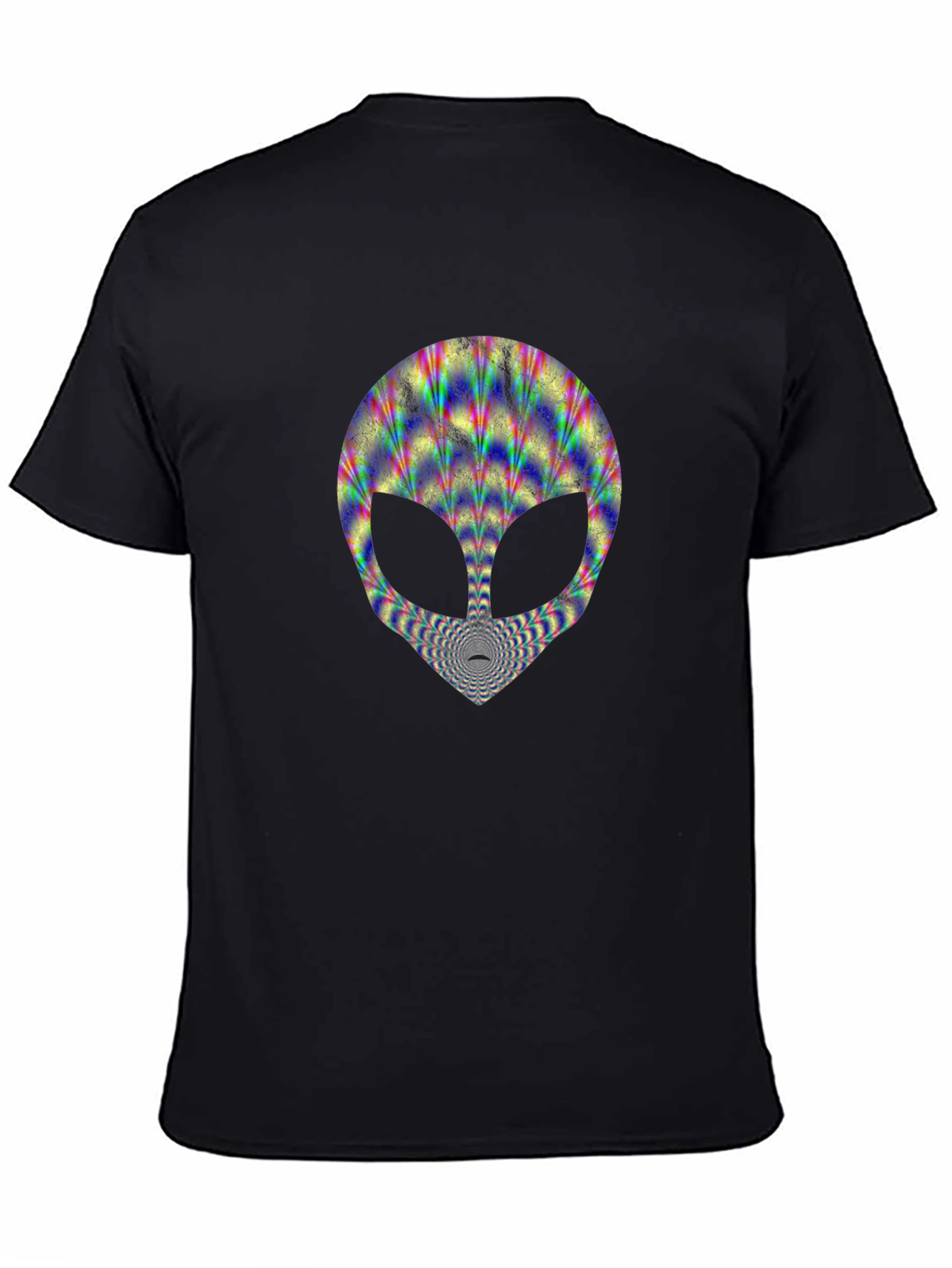 Black Psychedelic Alien Head T-Shirt view 4