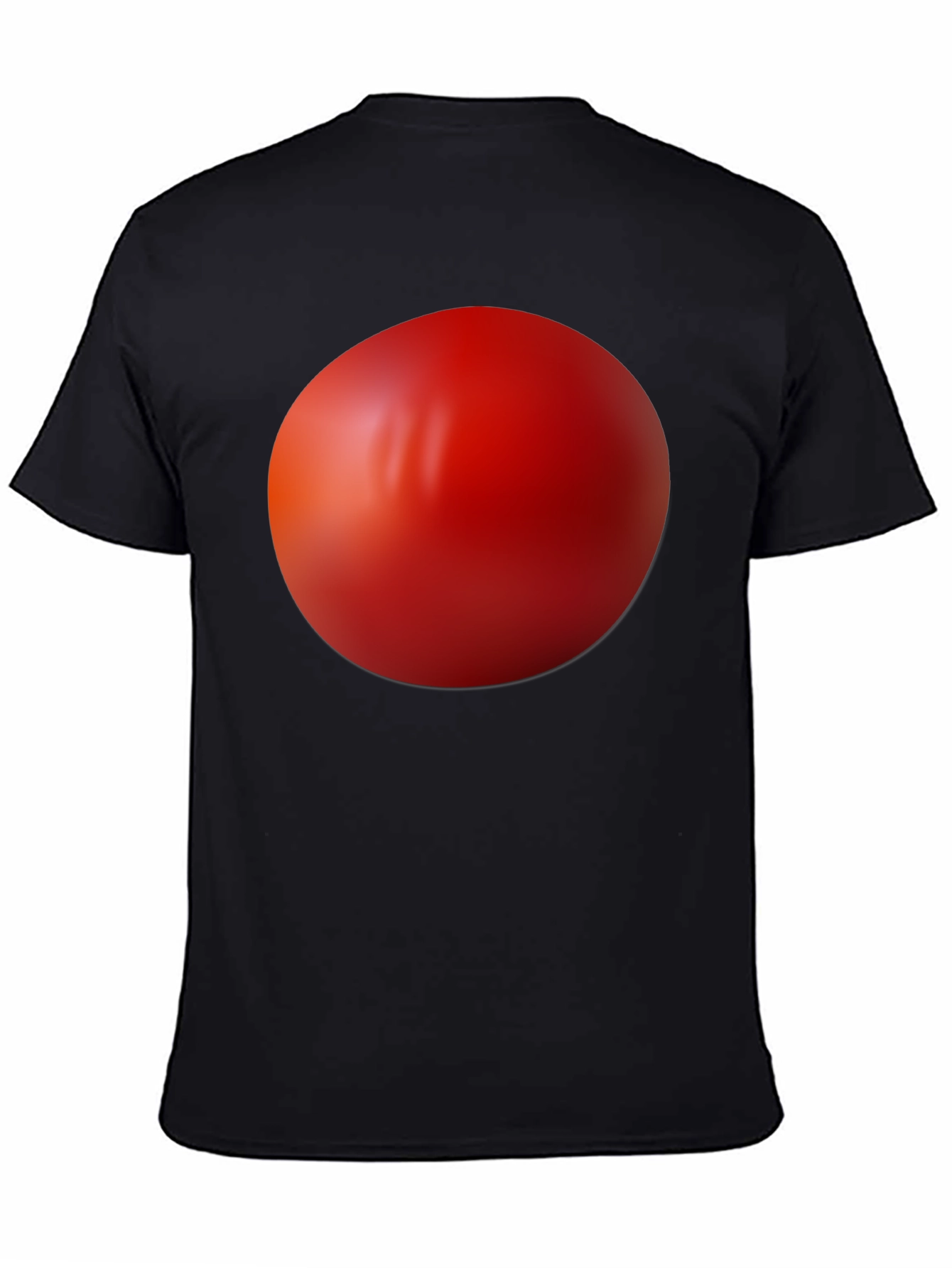 Black Red Sphere Graphic Black T-Shirt view 4