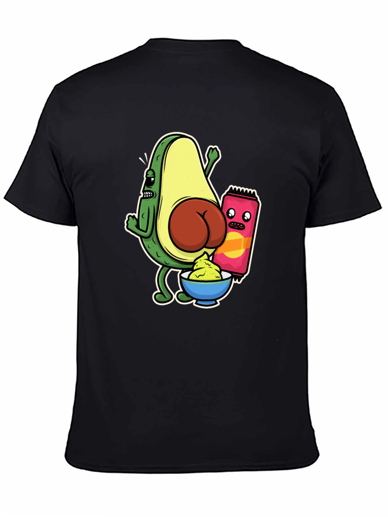 Black Avocado Butt Funny Graphic Tee view 4