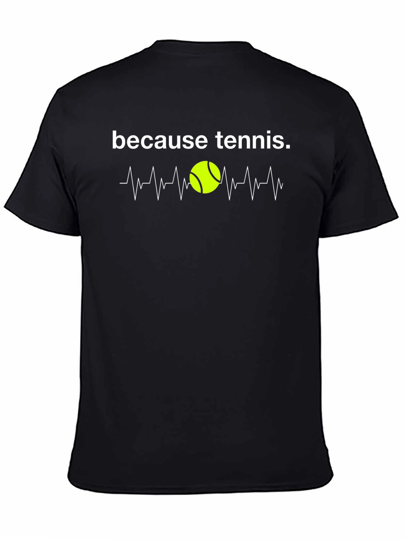 Black Because Tennis T-Shirt view 4