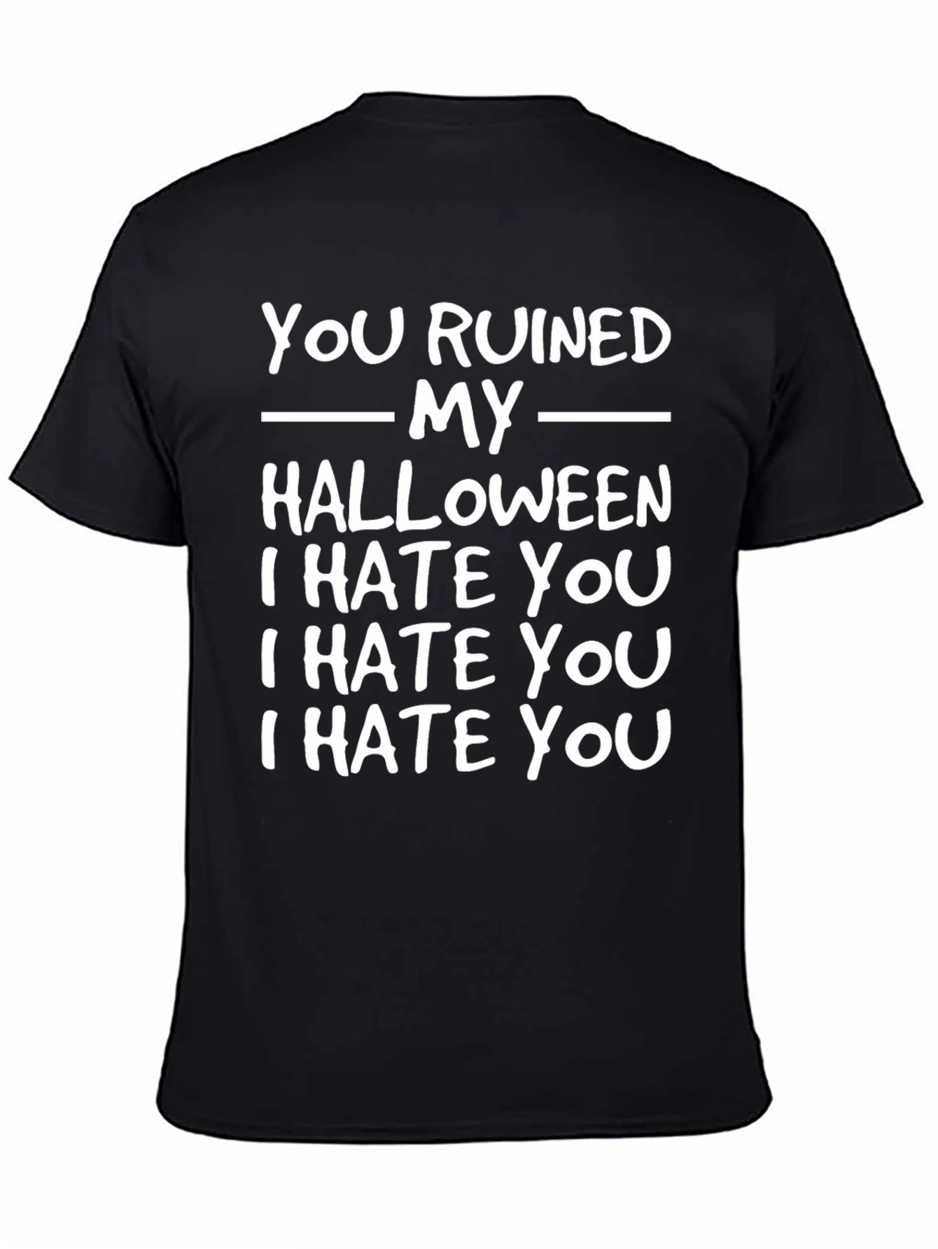 Black Funny Halloween Ruined T-Shirt view 4