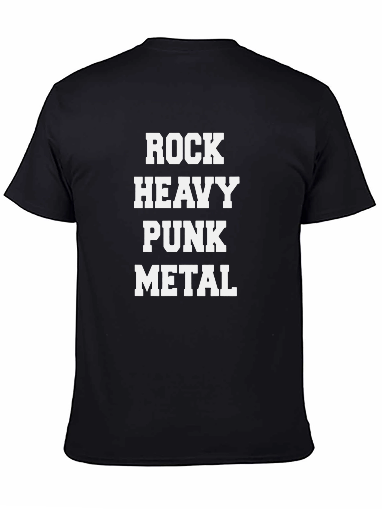 Black Rock Heavy Punk Metal T-Shirt Black Cotton Blend view 4