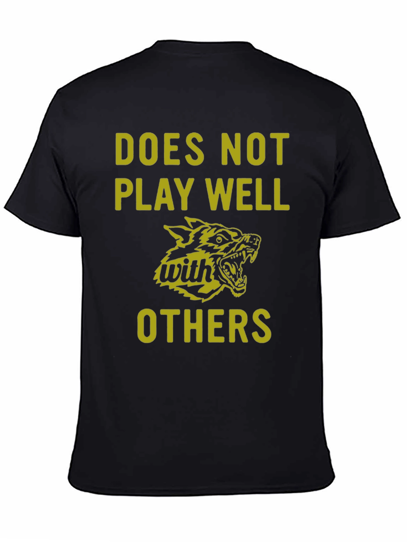 Black Does Not Play Well With Others Graphic Tee view 4