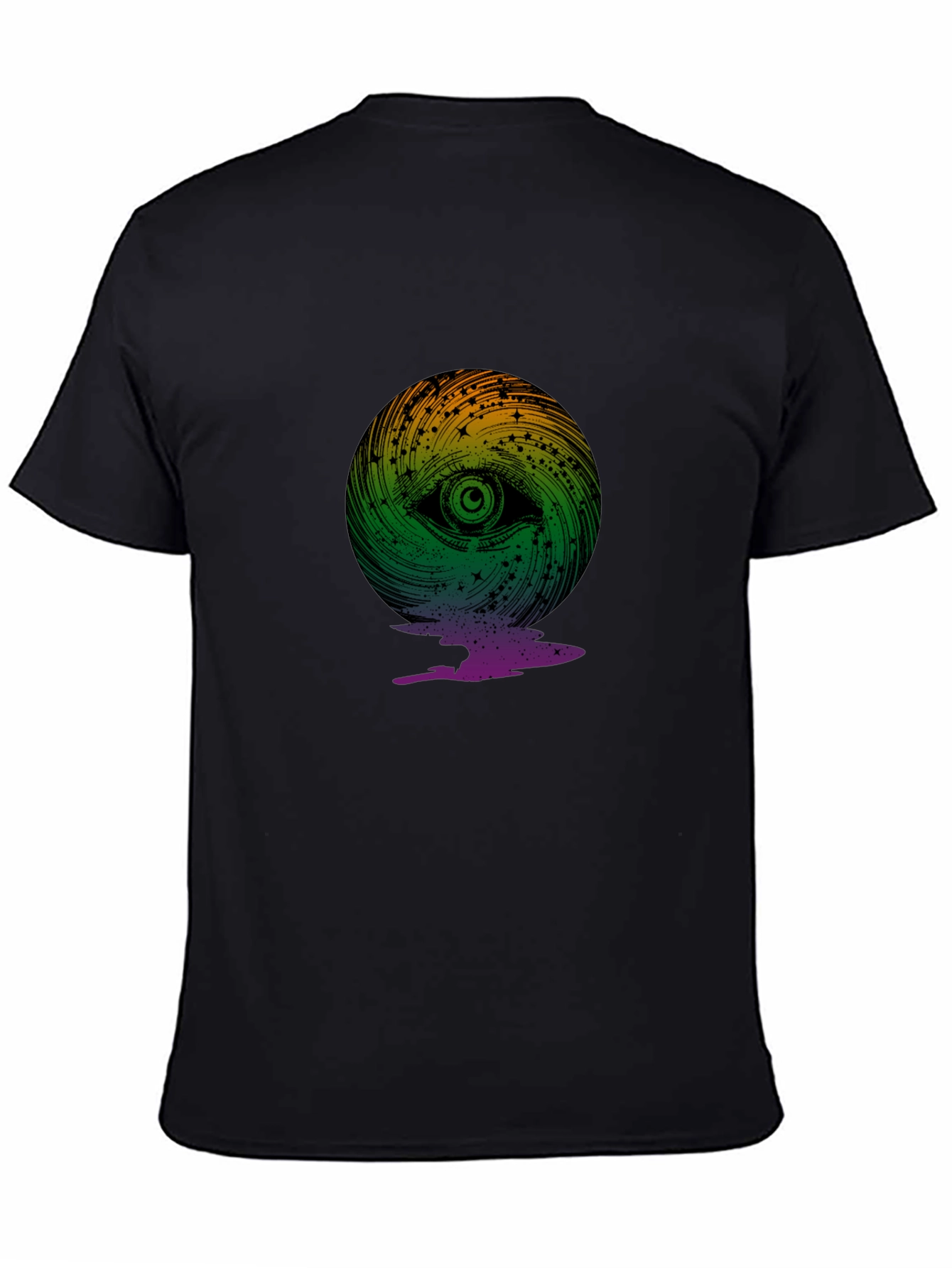 Black Eye Swirl Graphic Black T-Shirt view 4
