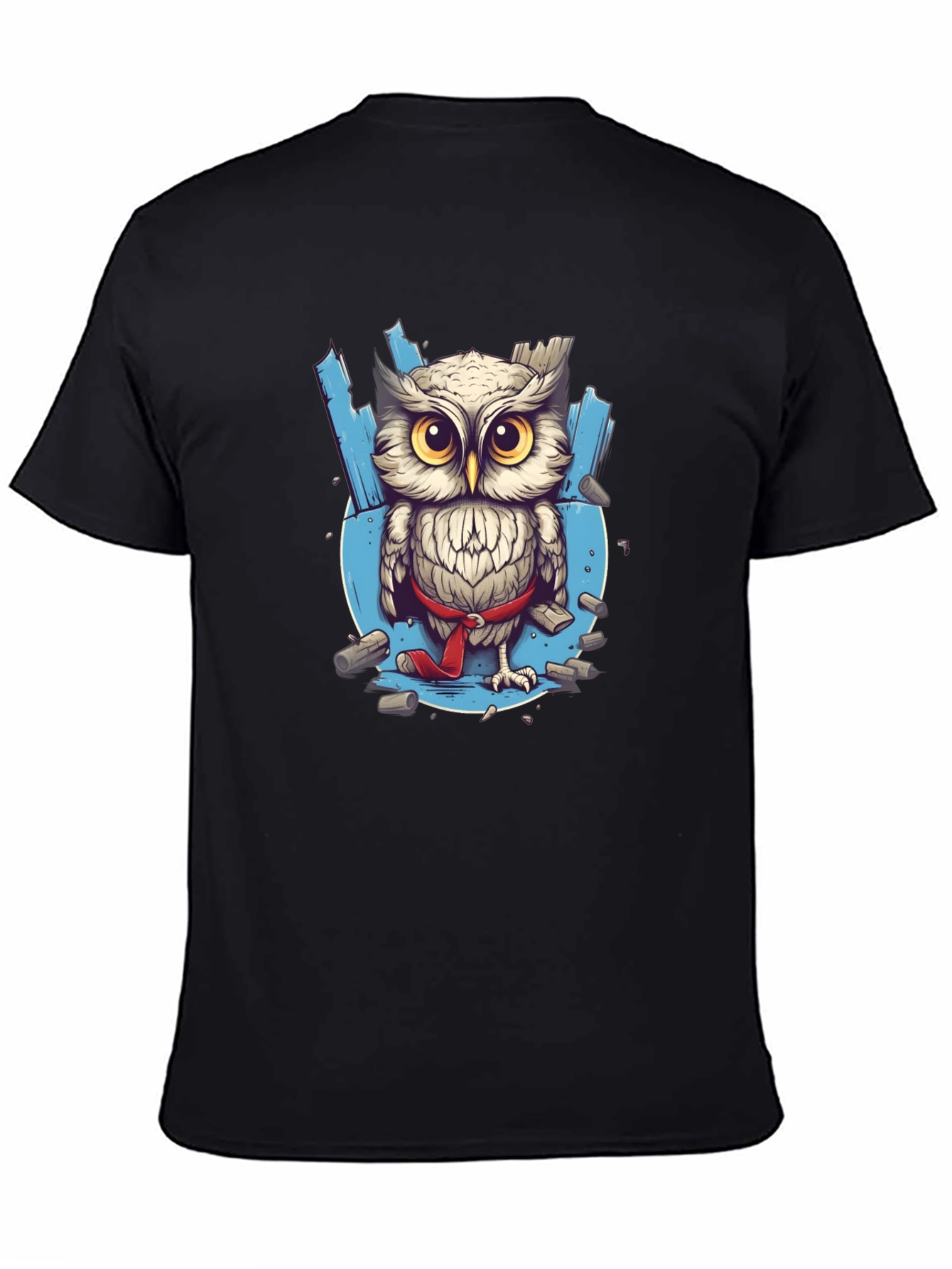 Black Owl Karate Kid T-Shirt view 4