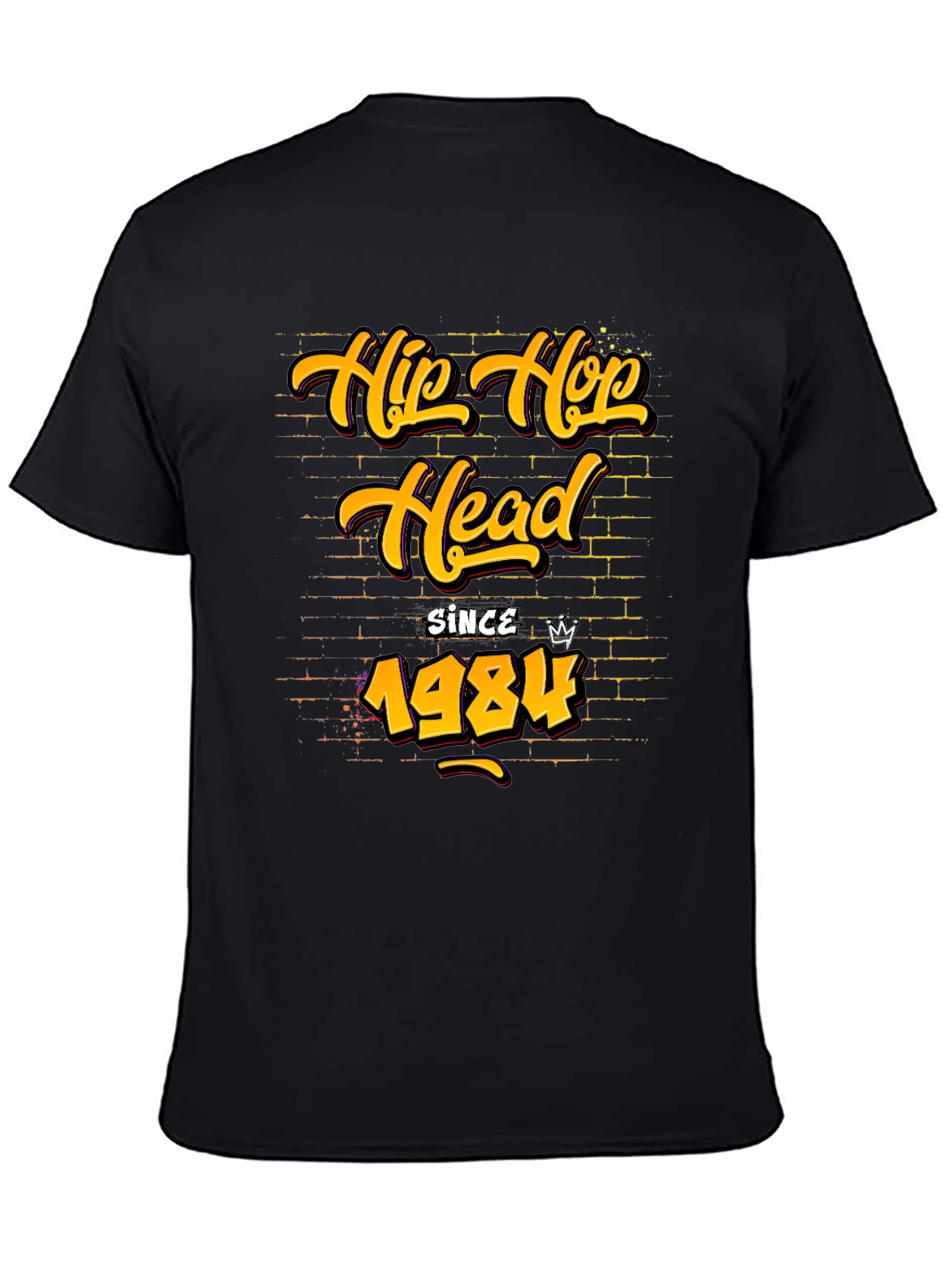 Black Hip Hop Head Since 1984 Graphic Tee view 4
