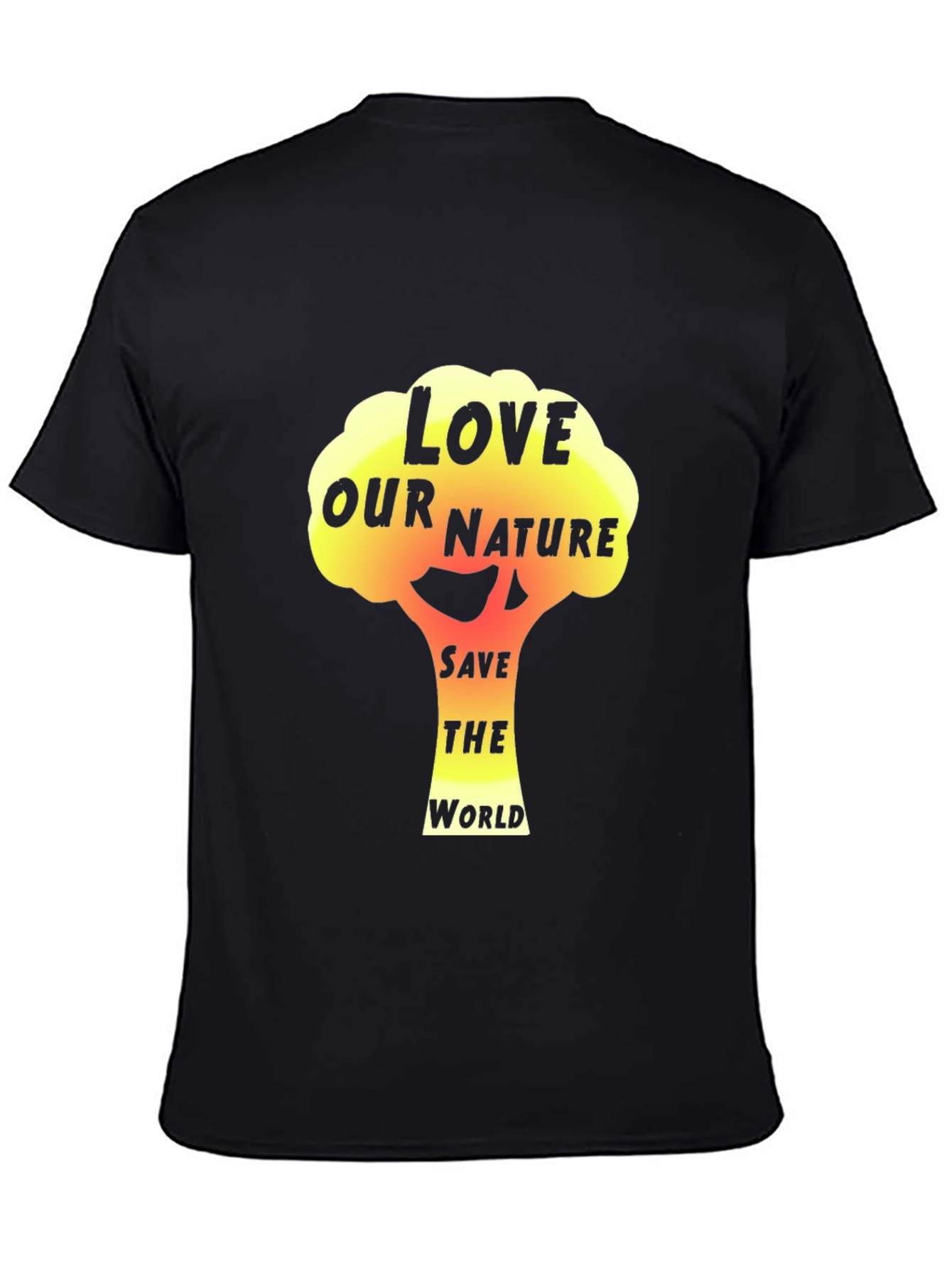 Black Love Nature Save World Graphic T-Shirt view 4