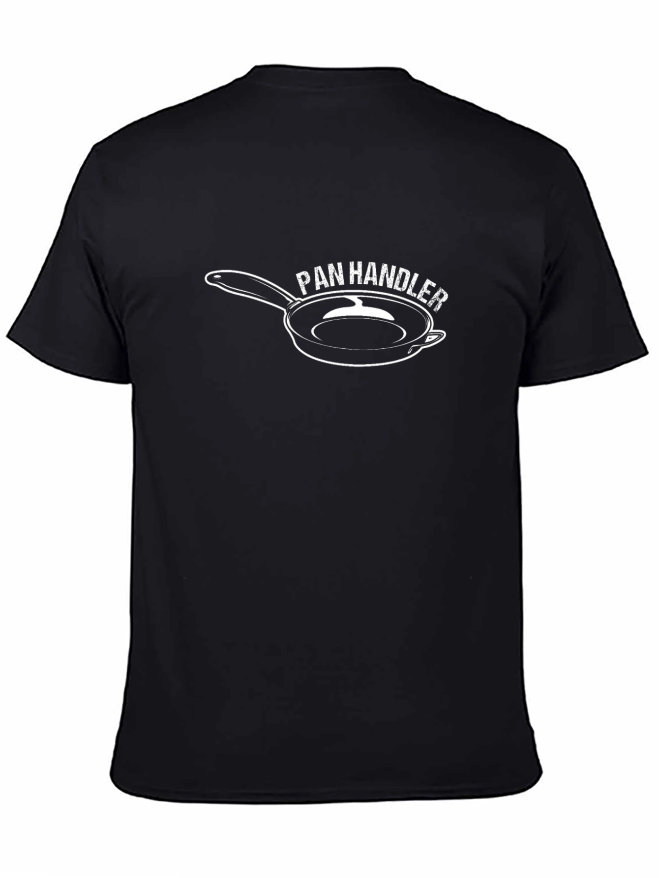 Black Pan Handler Graphic Tee - Black Crew Neck T-Shirt view 4