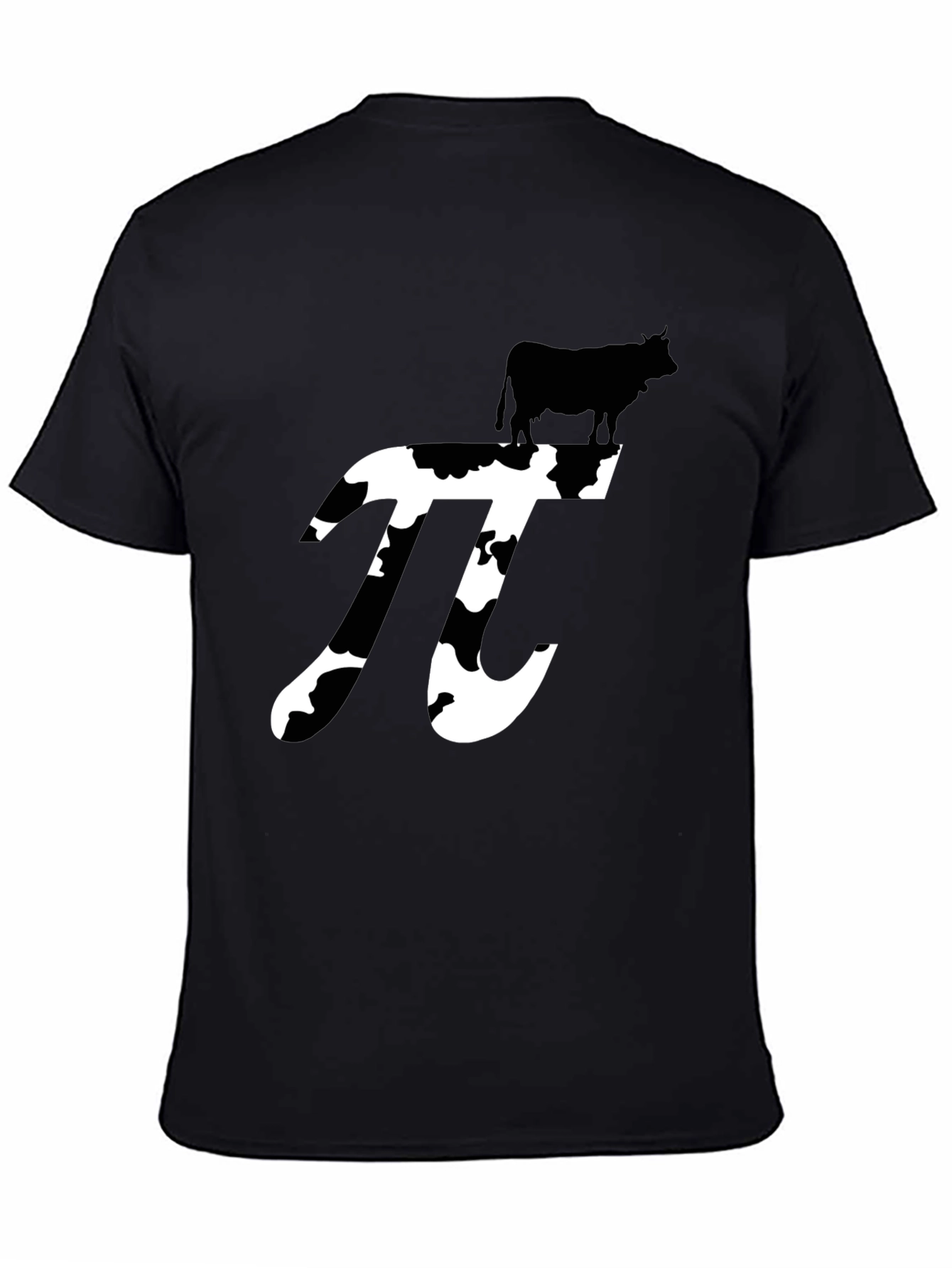 Black Cow Pi T-Shirt - Funny Math Humor view 4