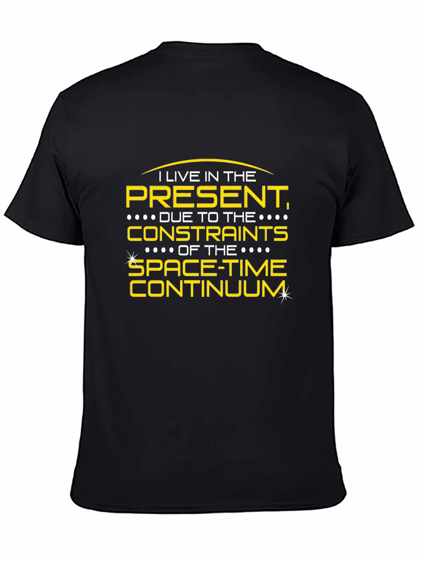 Black Spacetime Continuum T-Shirt - Present Living Tee view 4