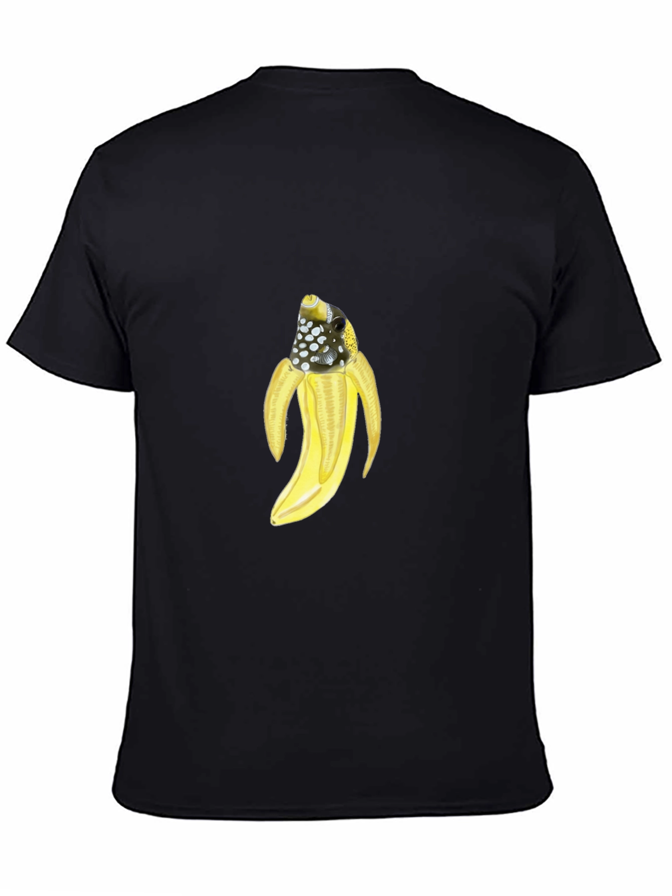 Black Banana Fish T-Shirt - Quirky Graphic Tee view 4