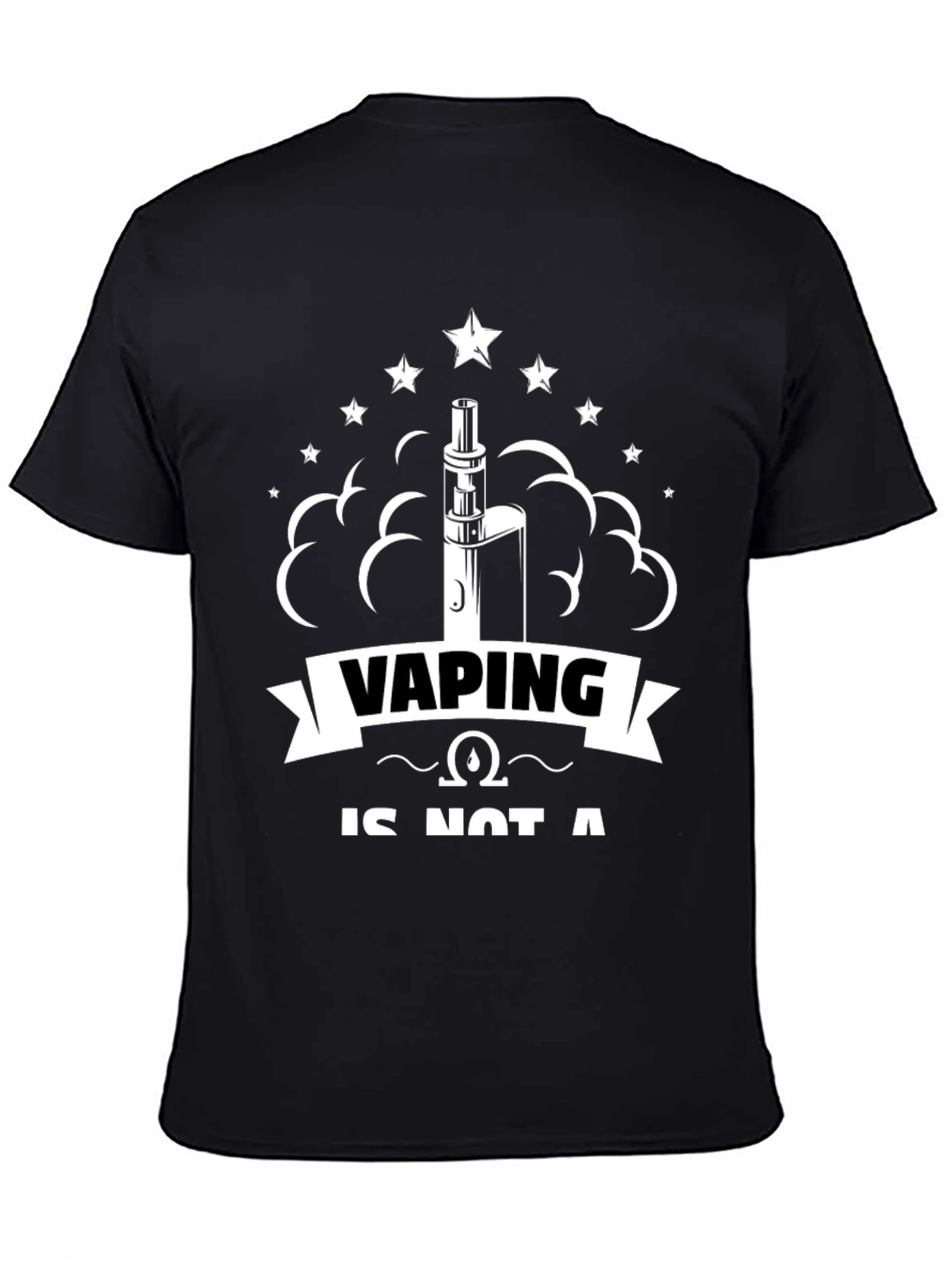 Black Vaping is Not a Hobby T-Shirt view 4