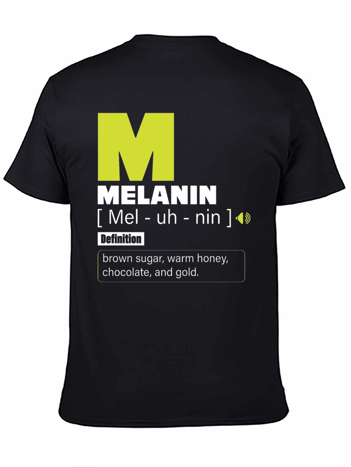 Black Melanin Definition Graphic T-Shirt view 4