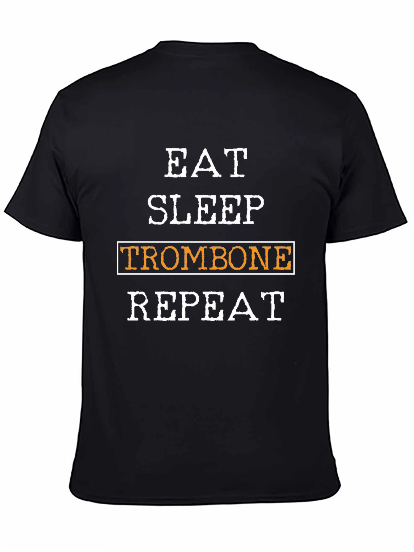 Black Eat Sleep Trombone Repeat T-Shirt view 4