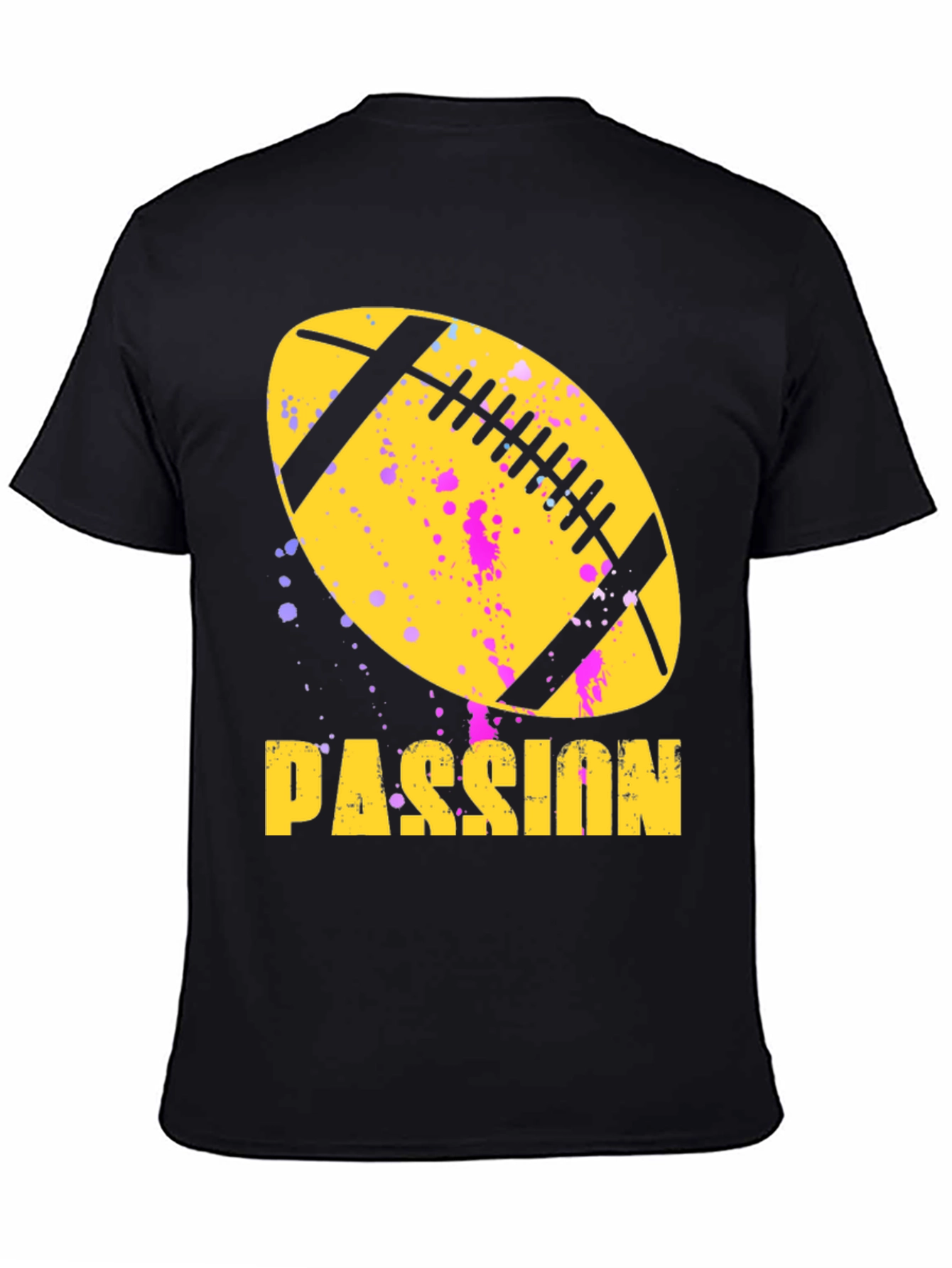 Black Passion Football Graphic Tee view 4