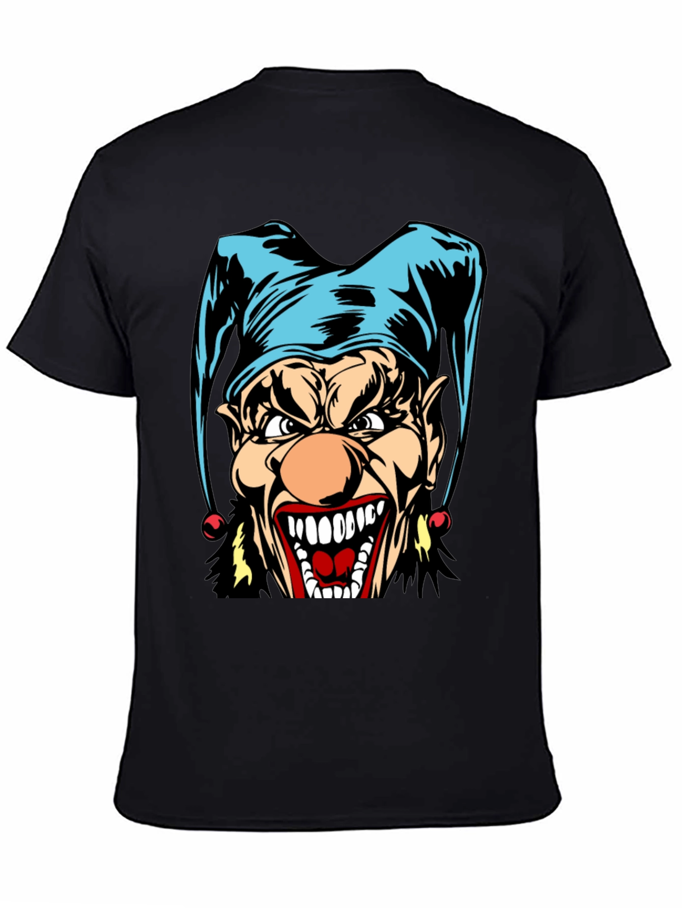 Black Evil Jester Graphic Tee view 4