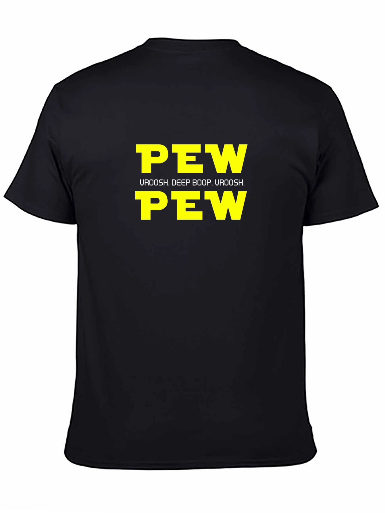 Black Pew Pew Uroosh Graphic T-Shirt - Black view 4