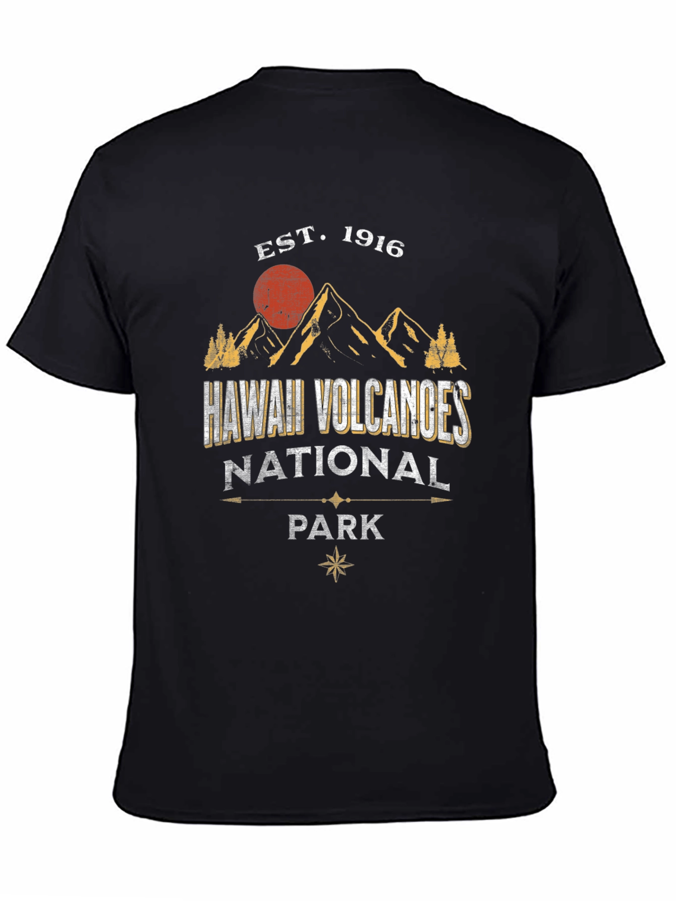 Black Hawaii Volcanoes National Park Graphic Tee view 4