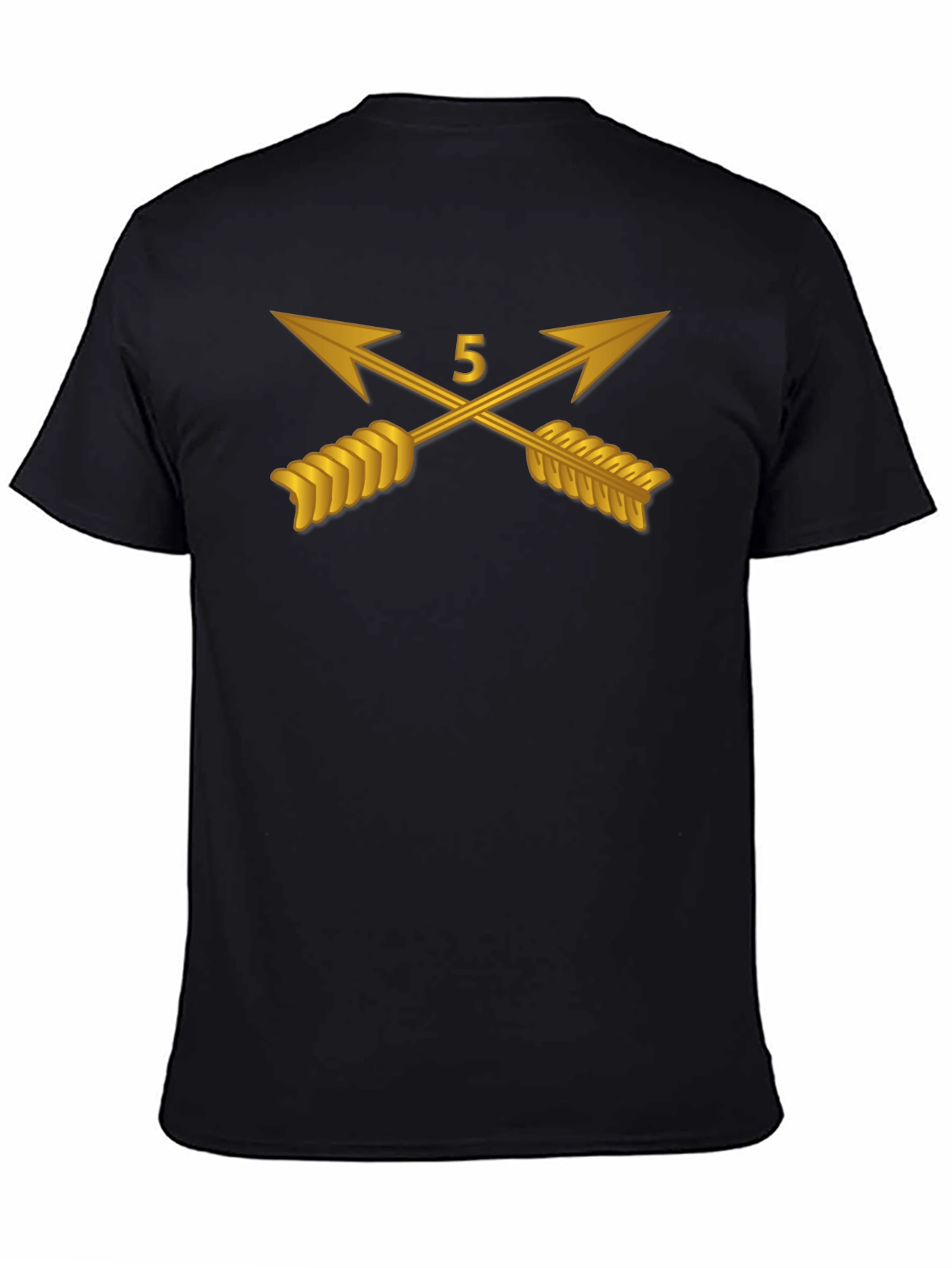 Black Army Special Forces T-Shirt - Crossed Arrows Design view 4