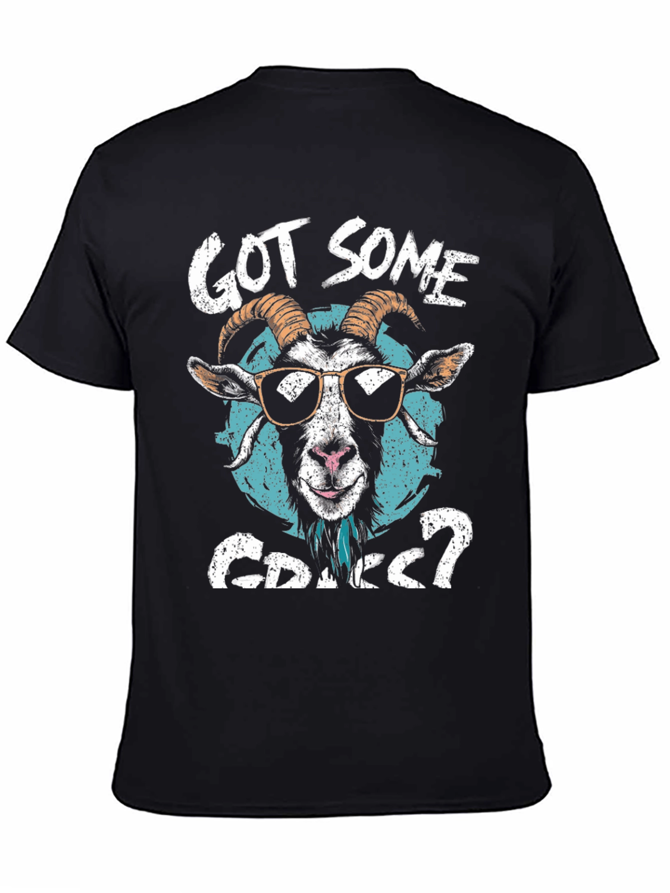 Black Got Some Grass? Goat Graphic Tee view 4