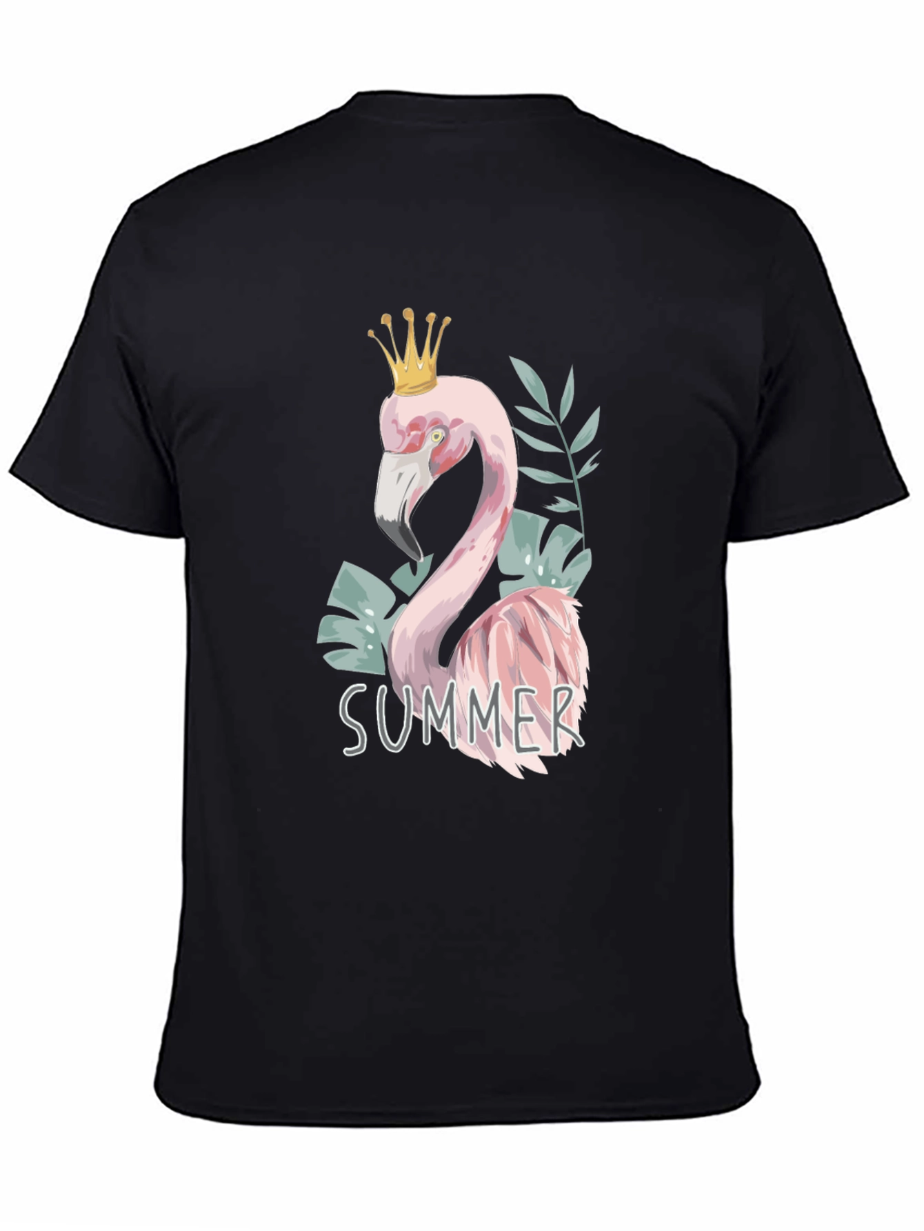 Black Summer Flamingo Tee view 4