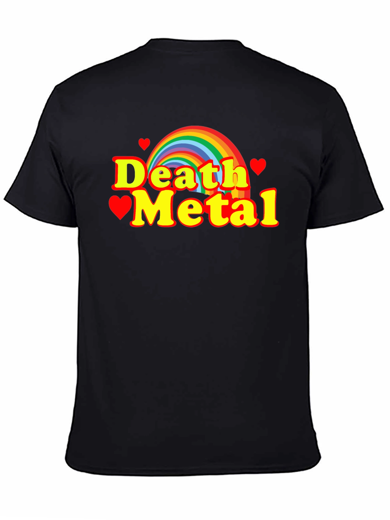 Black Rainbow Death Metal Graphic Tee view 4