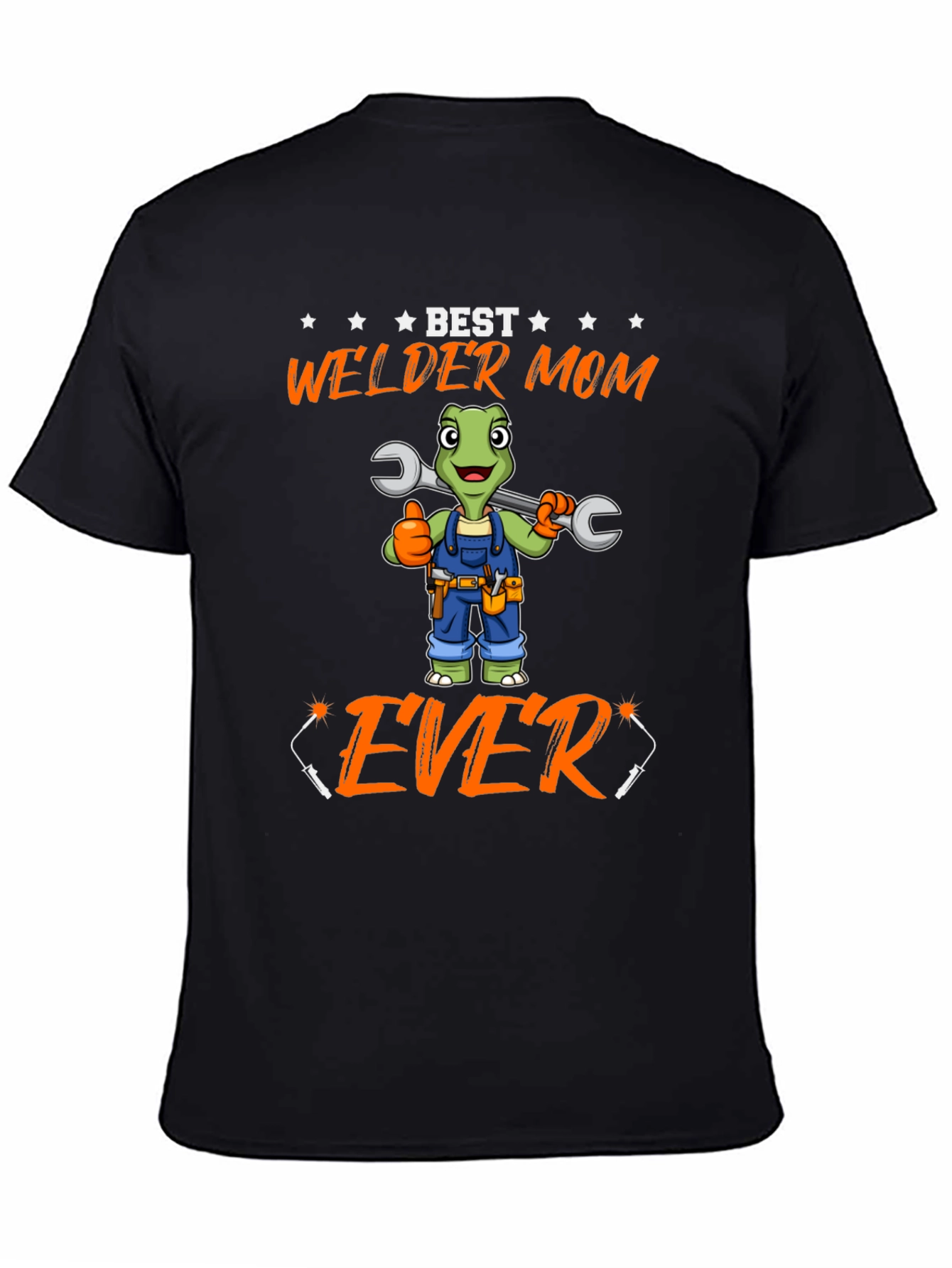 Black Best Welder Mom Ever T-Shirt view 4