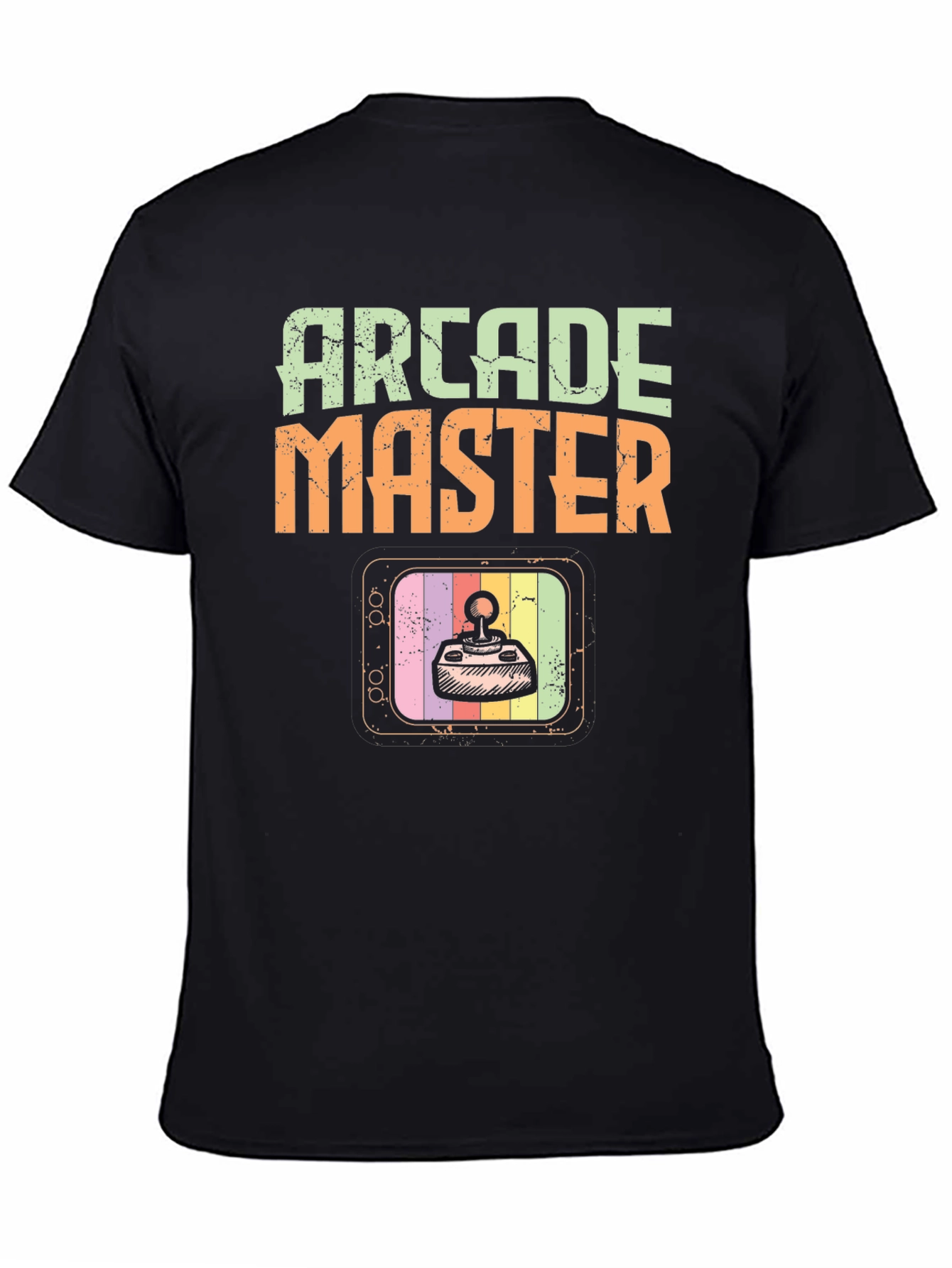 Black Arcade Master Retro Gaming T-Shirt view 4
