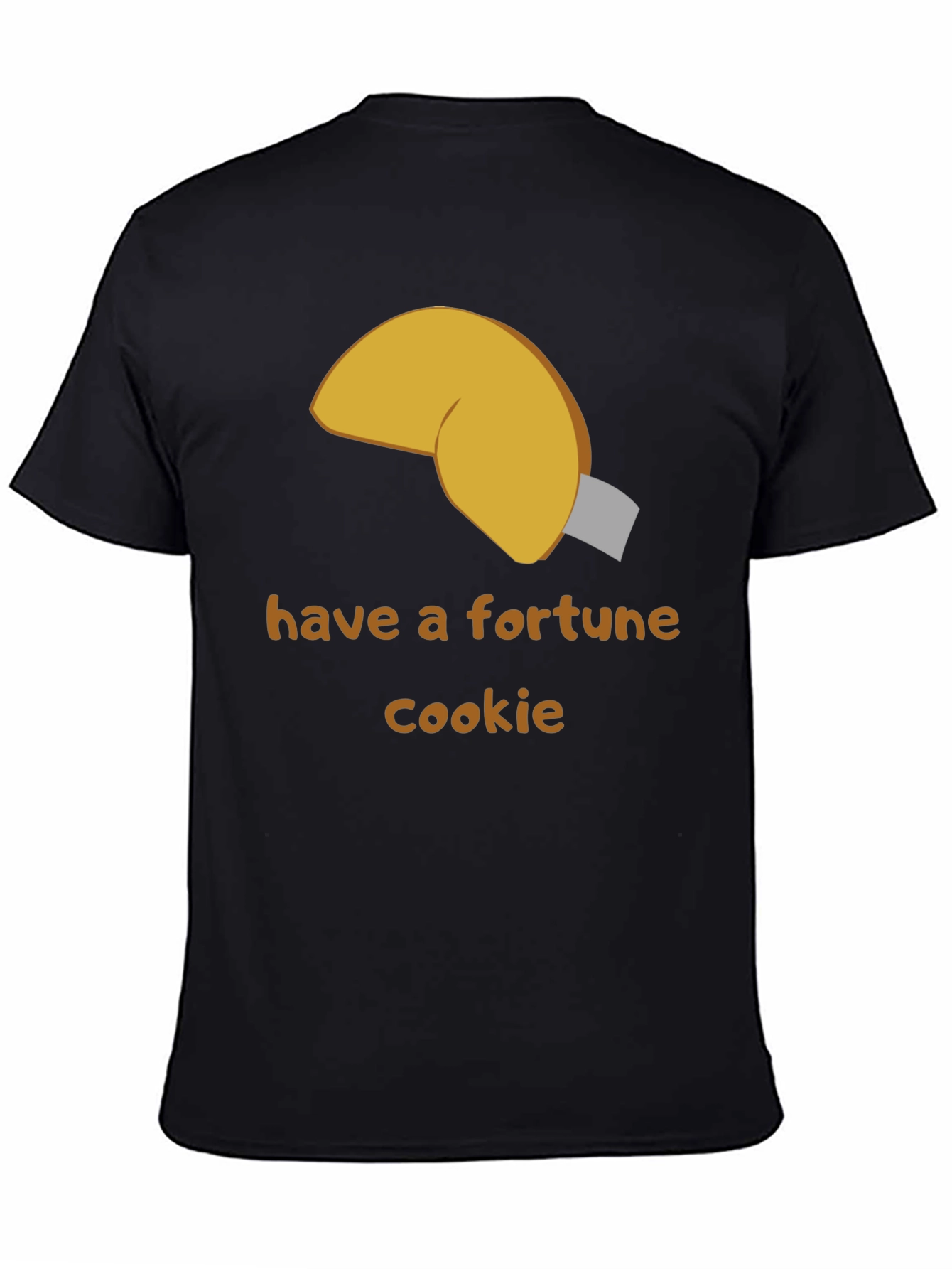Black Fortune Cookie Graphic Tee - Unisex Casual Shirt view 4