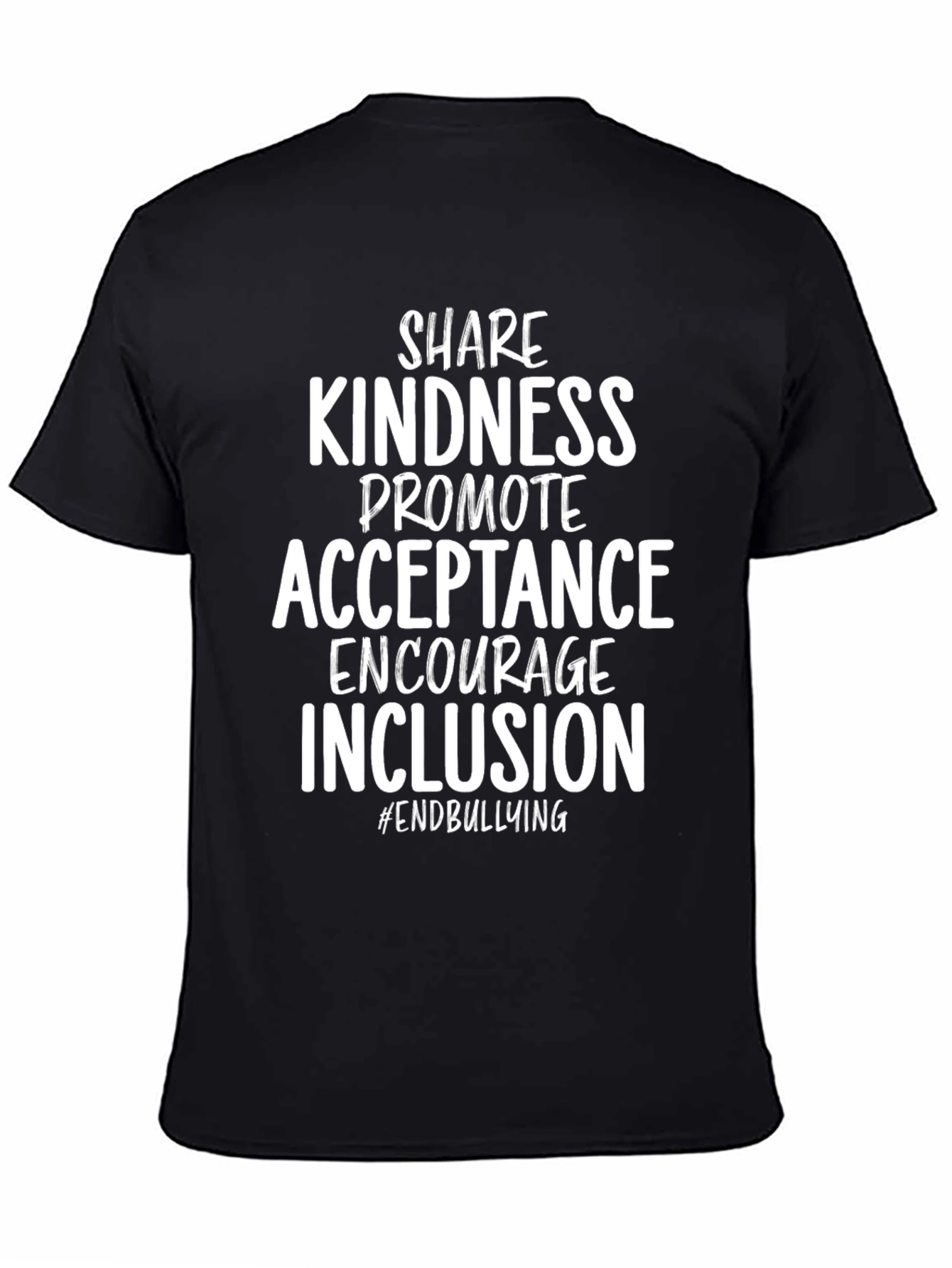 Black Kindness Inclusion T-Shirt - End Bullying view 4