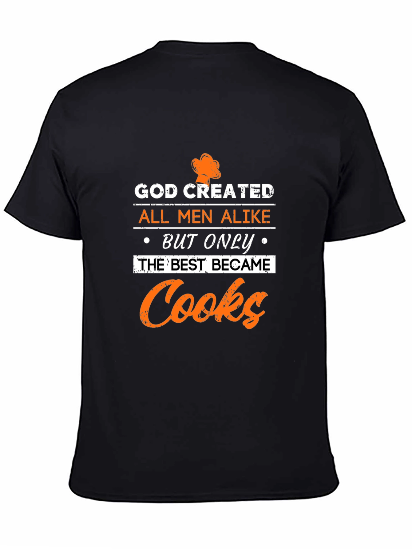 Black God Created Cooks T-Shirt | Funny Chef Apparel view 4