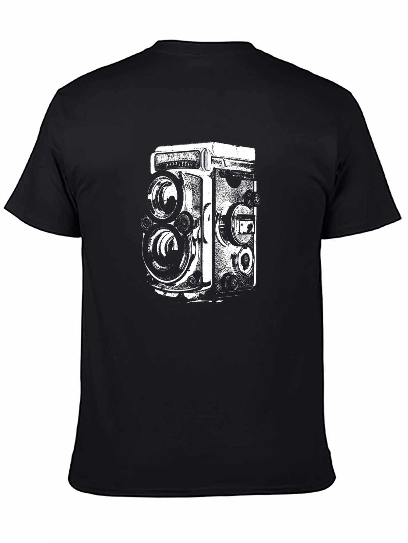 Black Vintage Camera Graphic T-Shirt - Retro Style view 4