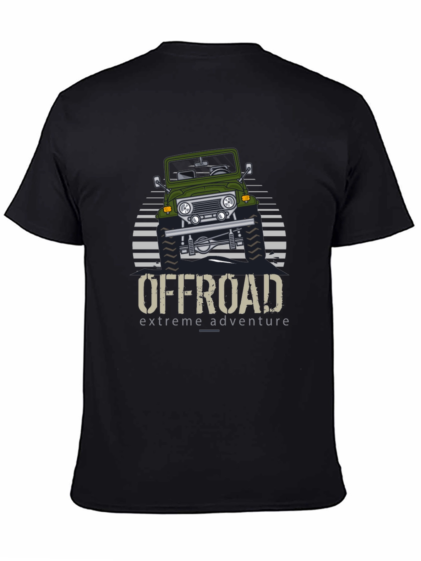 Black Off Road Extreme Adventure Graphic T-Shirt view 4