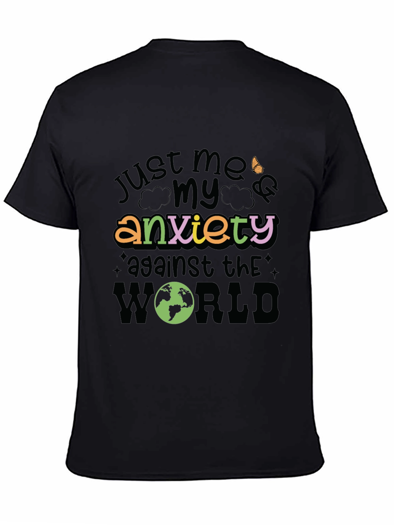 Anxiety T-Shirt - Just Me, My Anxiety Against the World - 4