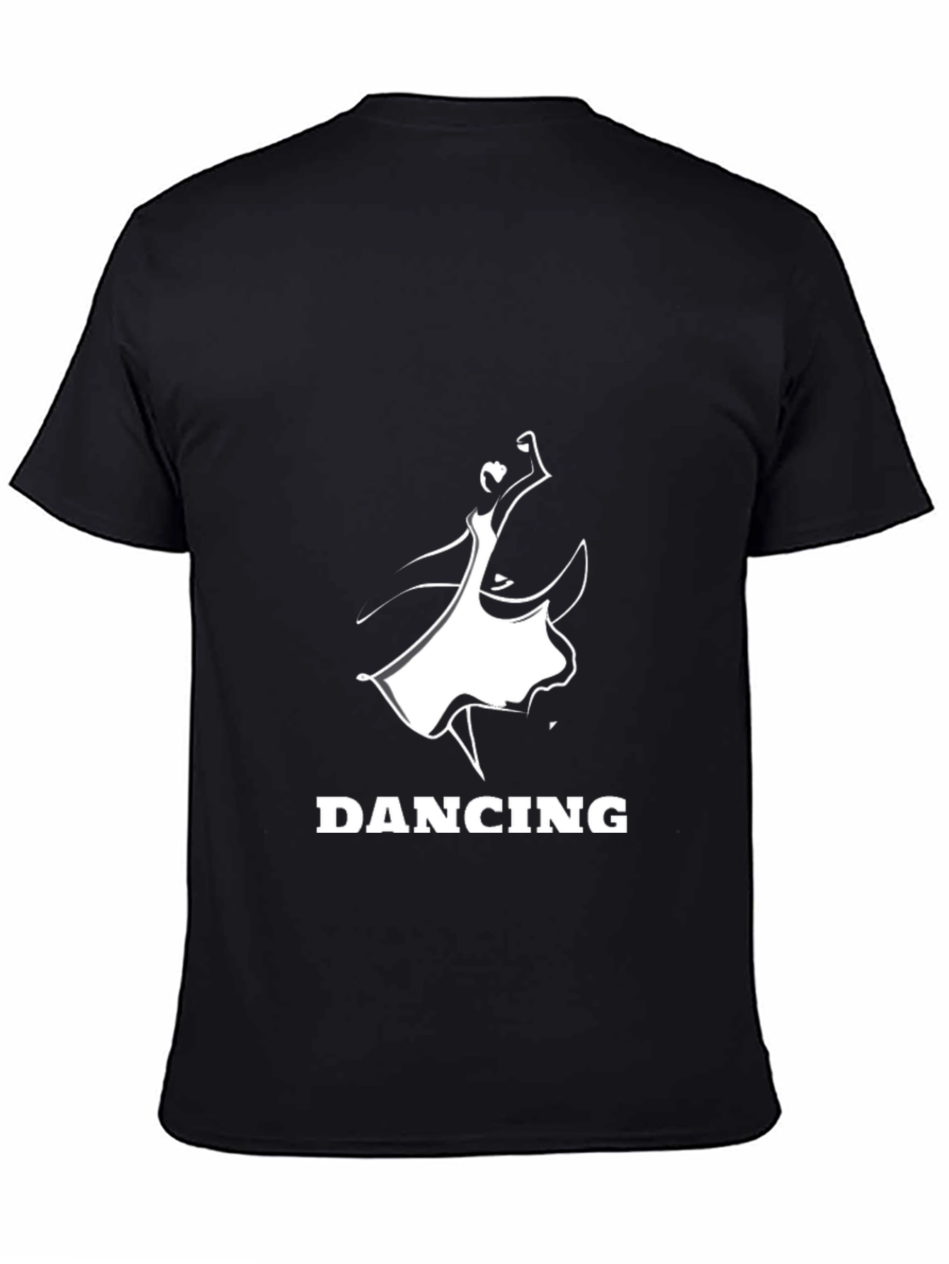 Black Dancing Silhouette Graphic T-Shirt view 4