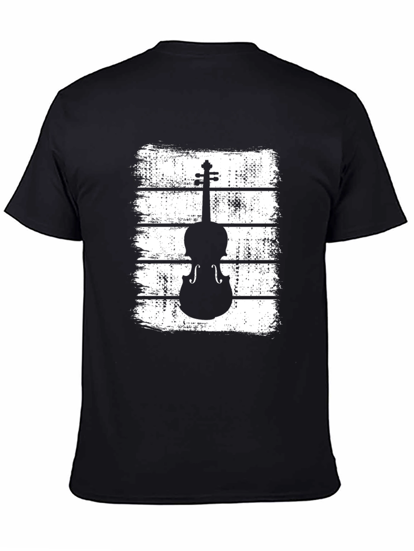 Black Violin Graphic T-Shirt - Musical Instrument Tee view 4